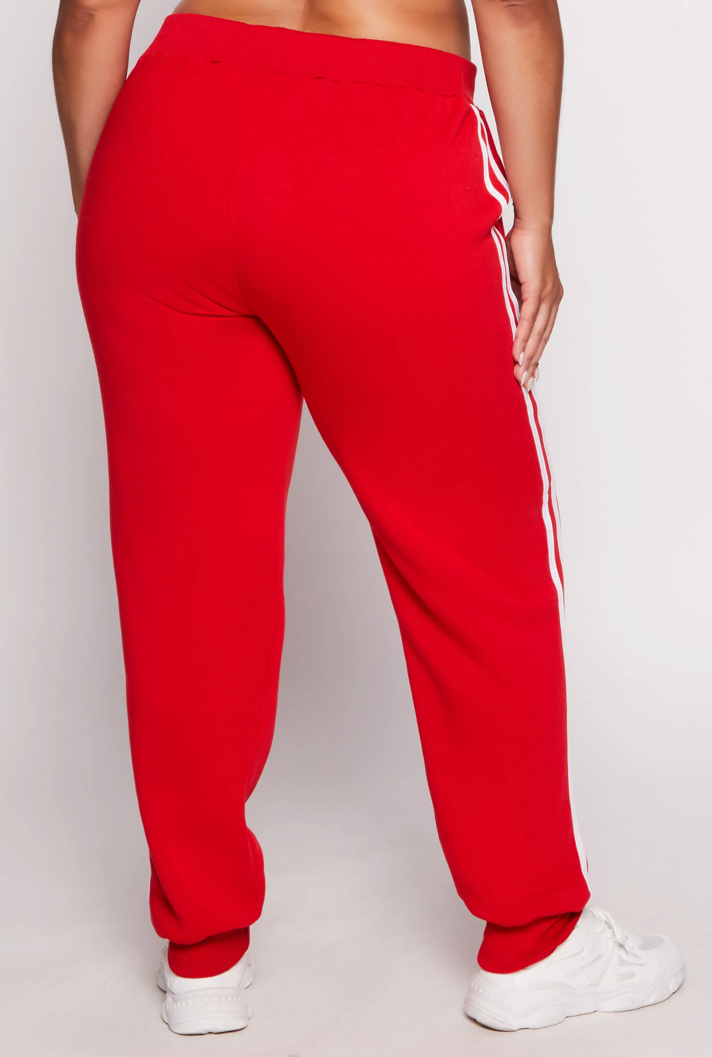 Plus Size Varsity Stripe Drawstring Joggers sold by Rainbow product image thumbnail 3