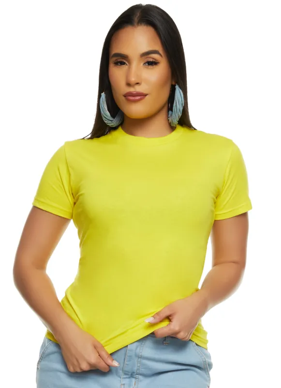 Basic Crew Neck Short Sleeve Tee sold by Rainbow