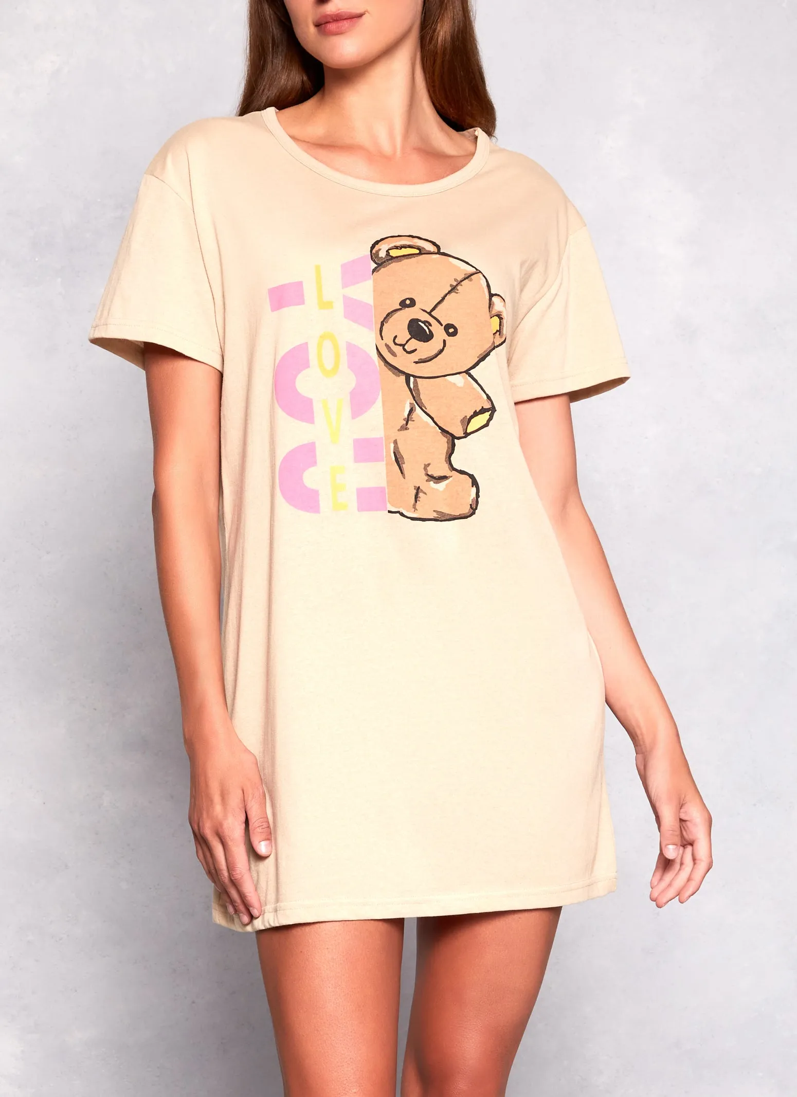 Graphic Crew Neck Short Sleeve Nightgown sold by Rainbow product image thumbnail 2