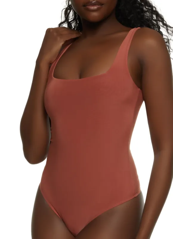 Solid Square Neck Bodysuit sold by Rainbow