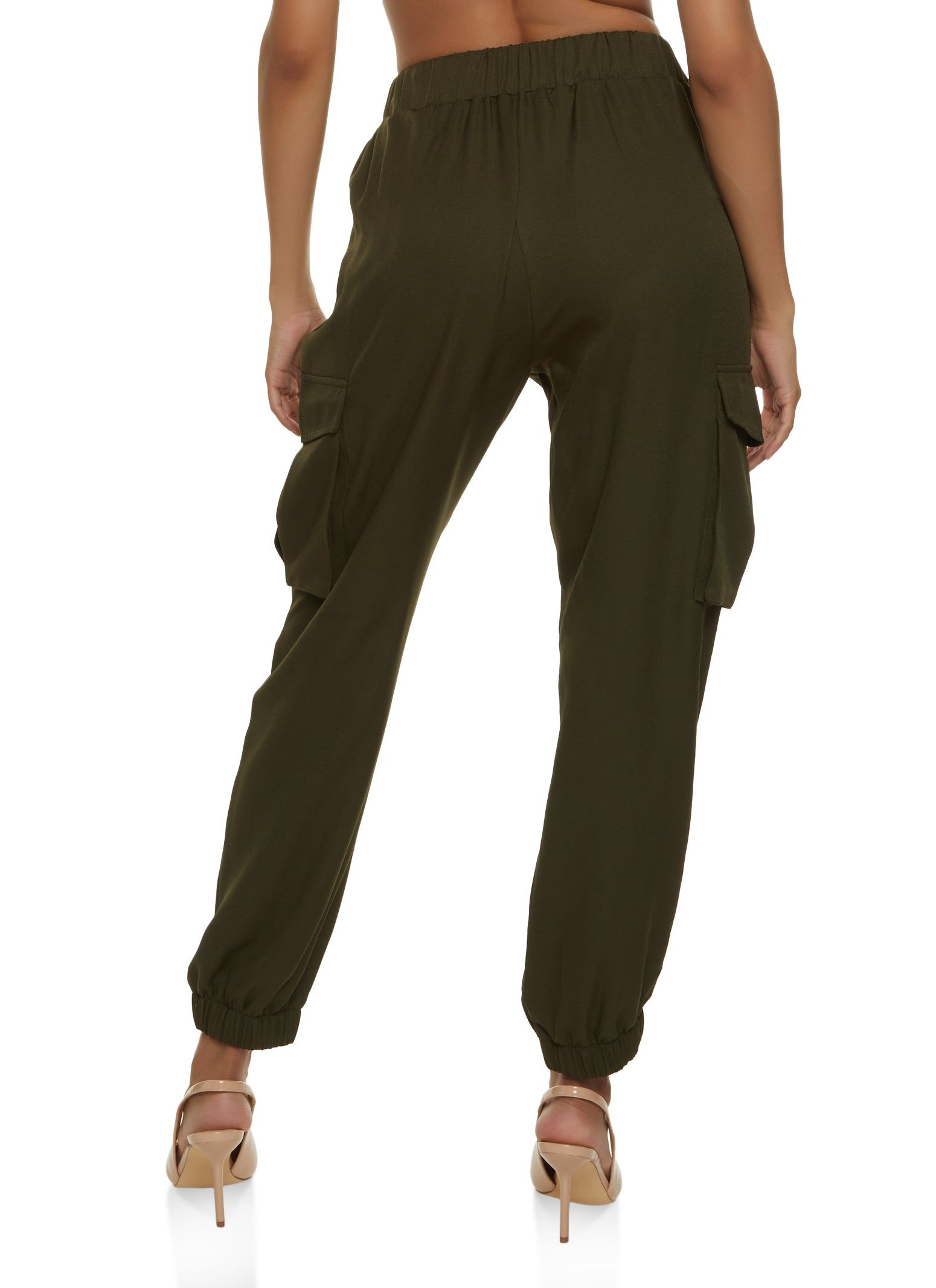 Crepe Knit Cargo Pocket Joggers sold by Rainbow product image thumbnail 2