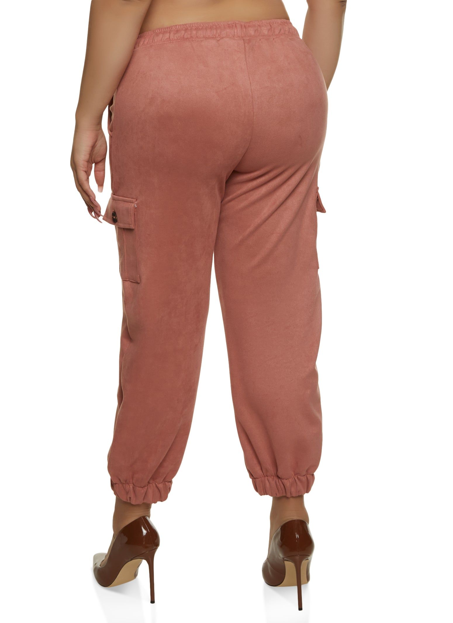 Plus Size Faux Suede Drawstring Cargo Pants sold by Rainbow product image thumbnail 2