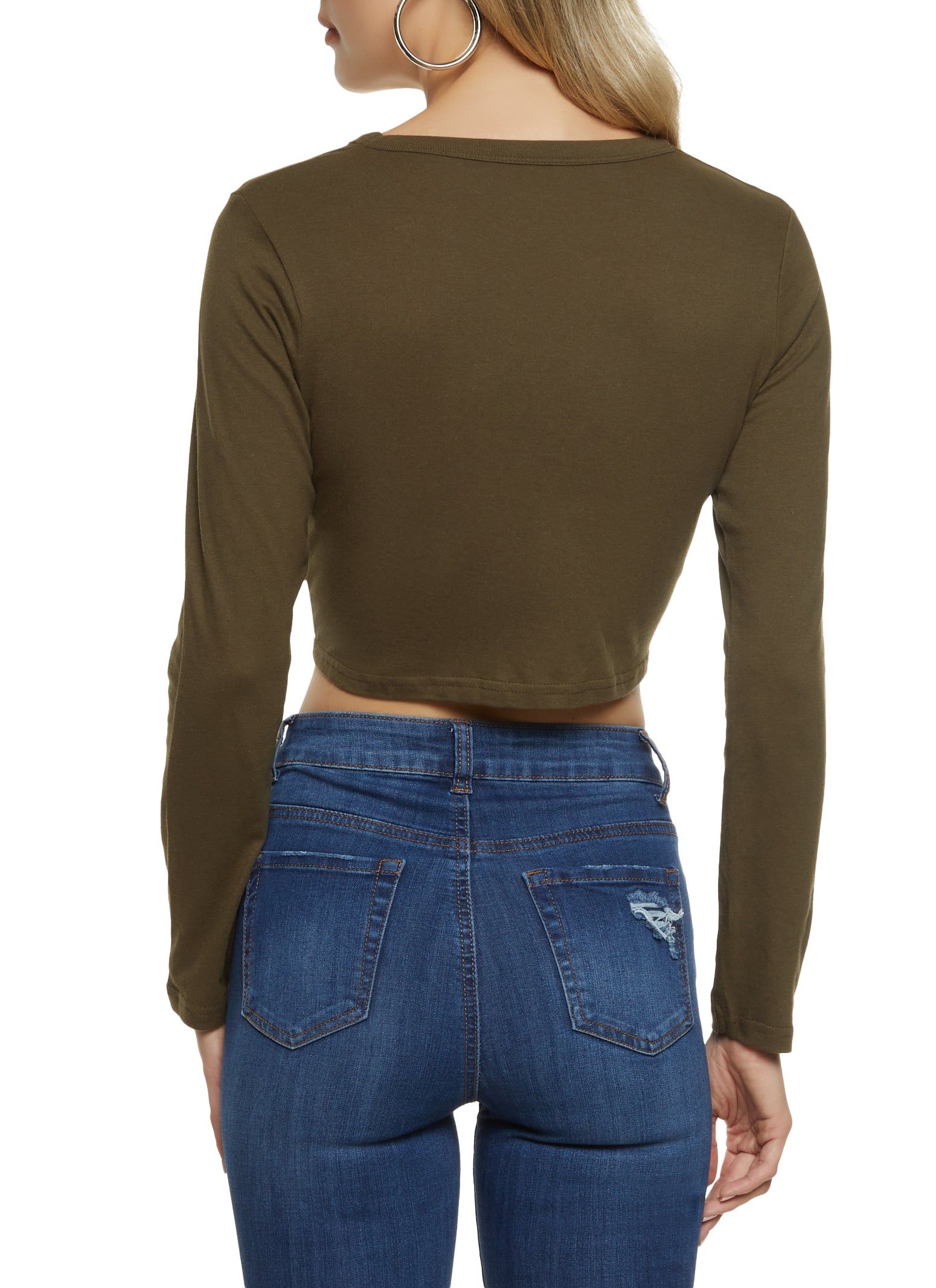 Laser Cut Knot Front Cropped Tee sold by Rainbow product image thumbnail 2