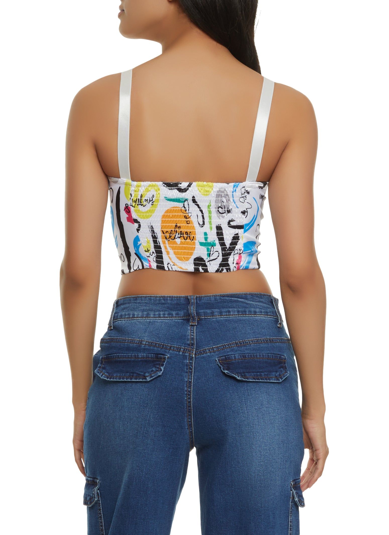Graphic Print Cropped Bustier Top sold by Rainbow product image thumbnail 2
