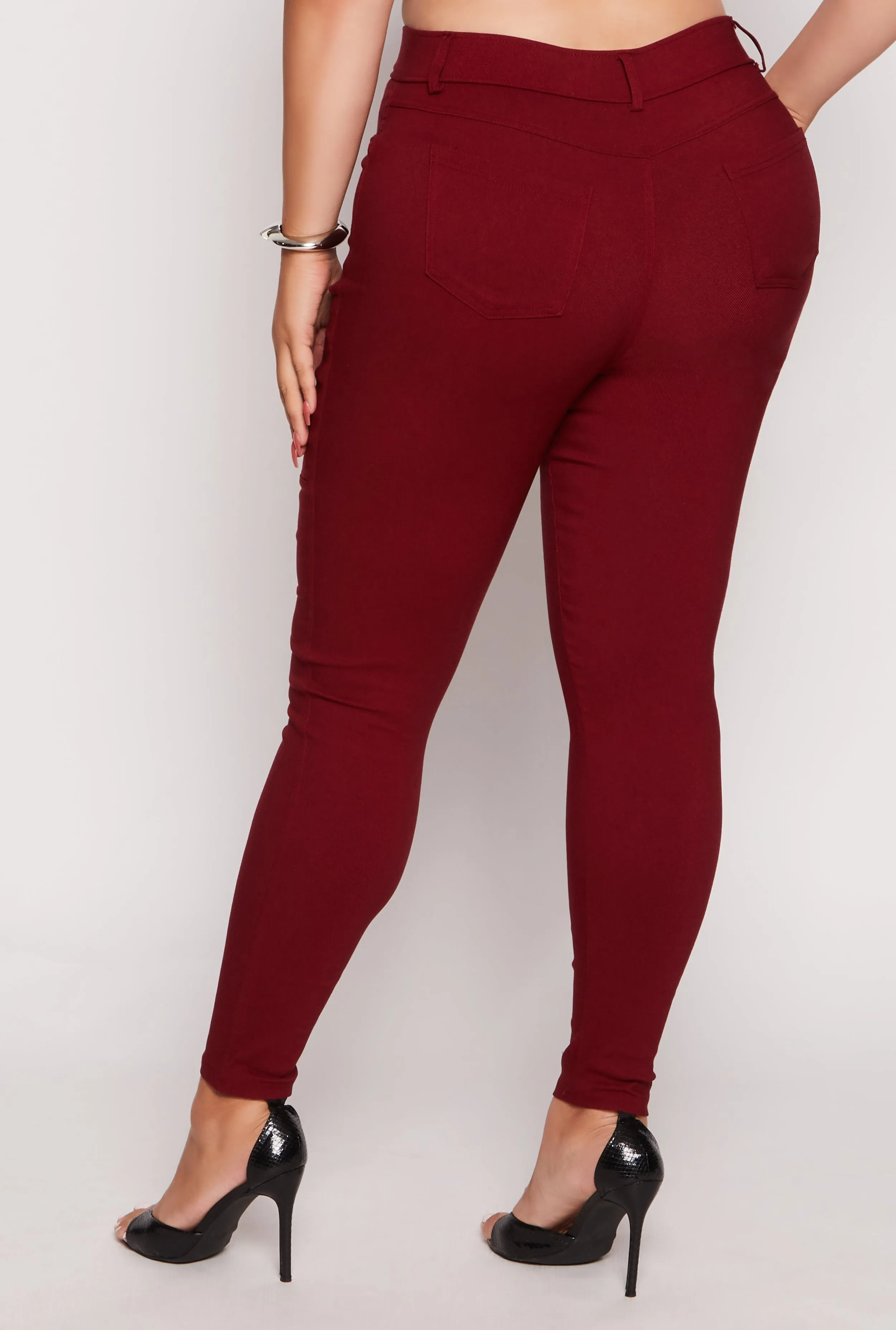 Plus Size Stretch Pintuck Pocket Detail Pants sold by Rainbow product image thumbnail 3