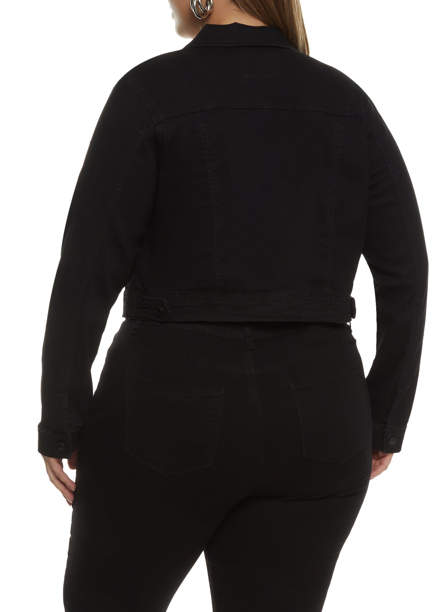 Plus Size WAX Solid Denim Jacket sold by Rainbow product image thumbnail 2