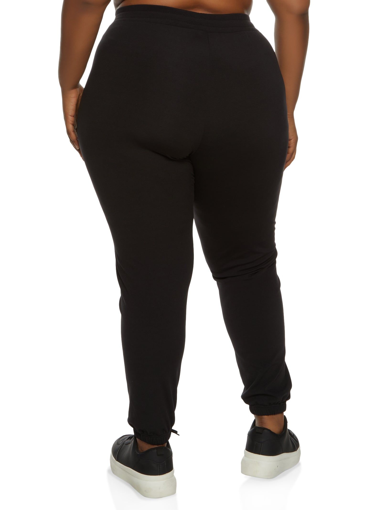 Plus Size Fleece Contrast Piping Drawstring Joggers sold by Rainbow product image thumbnail 2