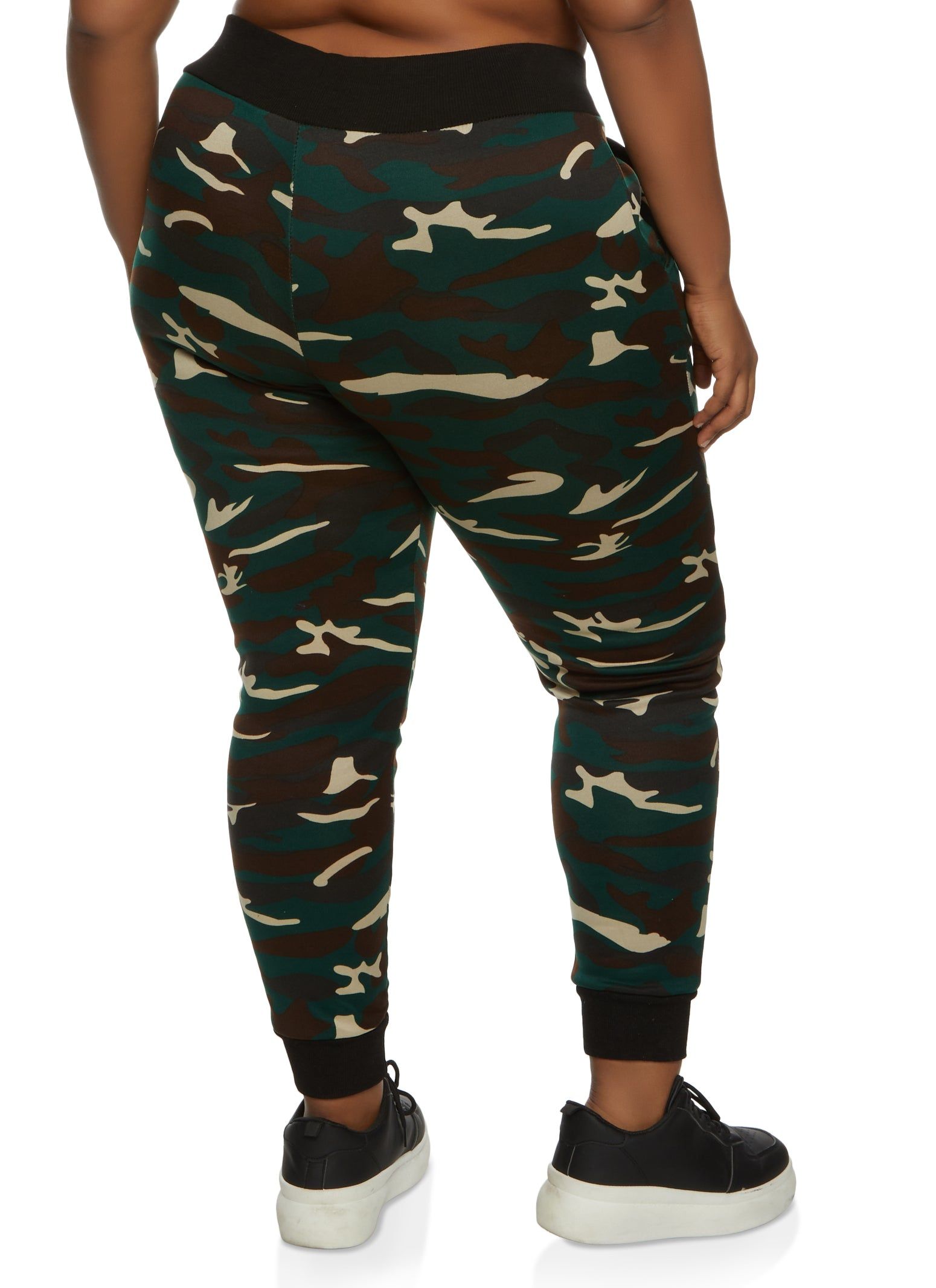 Plus Size Camo Faux Fur Lined Joggers sold by Rainbow product image thumbnail 2