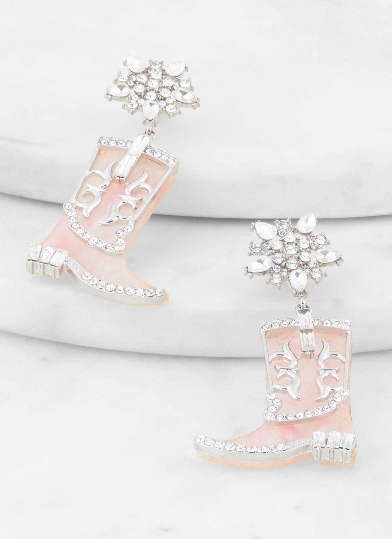 Rhinestone Cowboy Boot Drop Earrings sold by Rainbow product image thumbnail 3