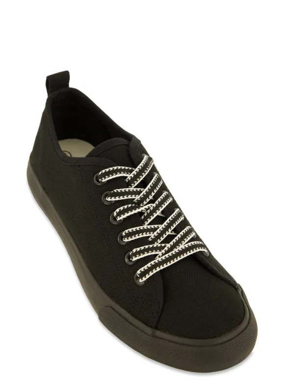 Canvas Lace Up Sneakers sold by Rainbow