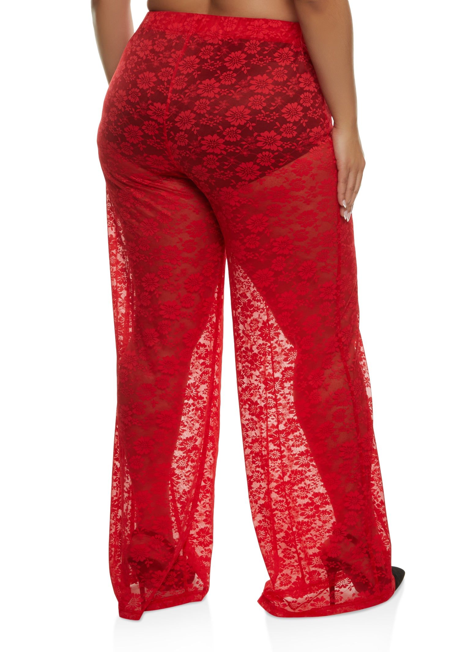 Plus Size Floral Lace Wide Leg Pants sold by Rainbow product image thumbnail 2