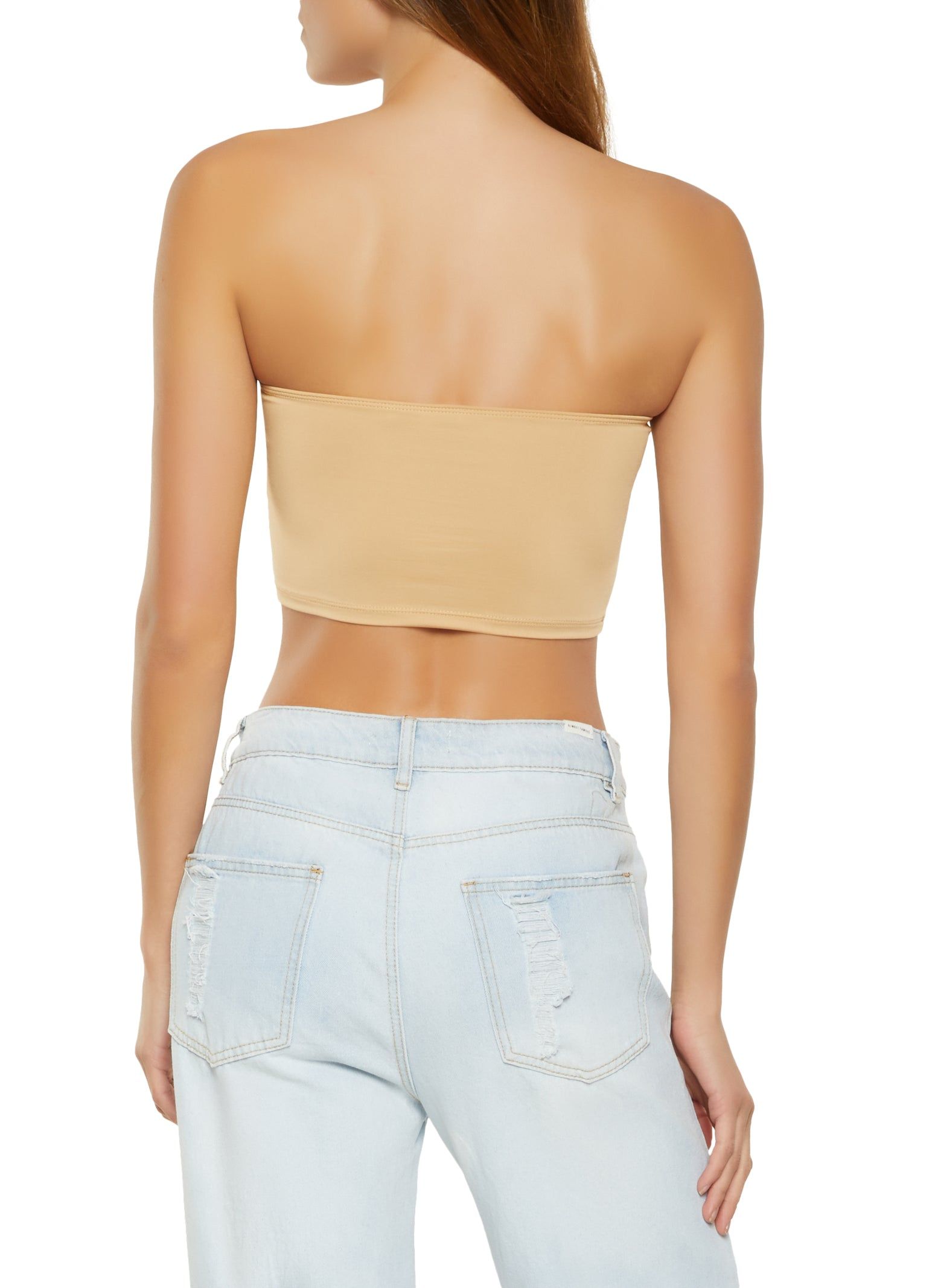 Solid Cropped Tube Top sold by Rainbow product image thumbnail 2