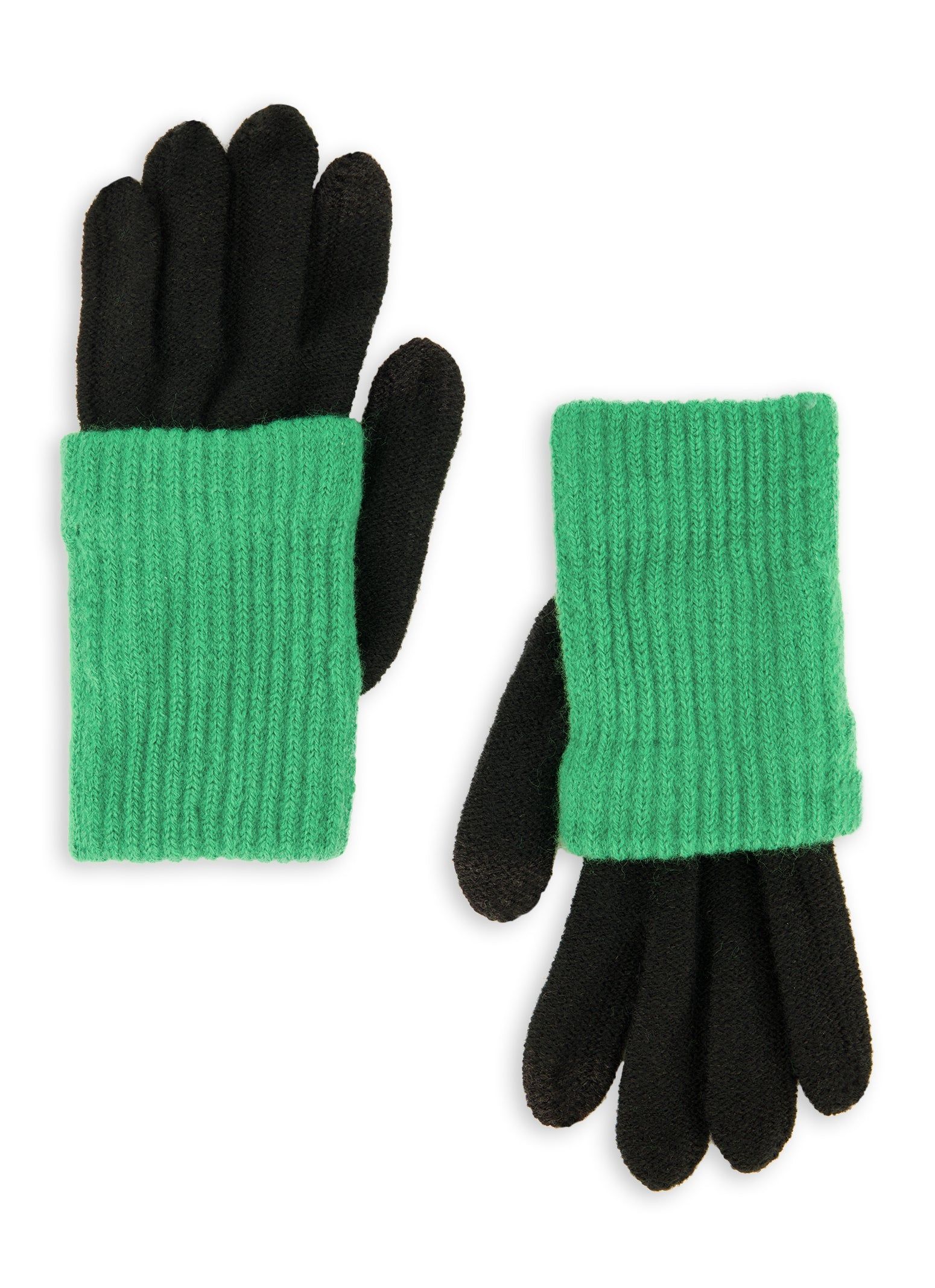 Ribbed Knit Fold Over Gloves sold by Rainbow product image thumbnail 2