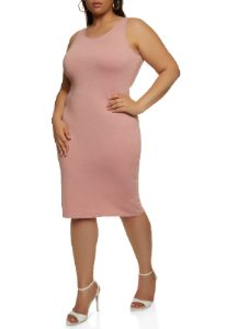Plus Size Basic Tank Dress sold by Rainbow