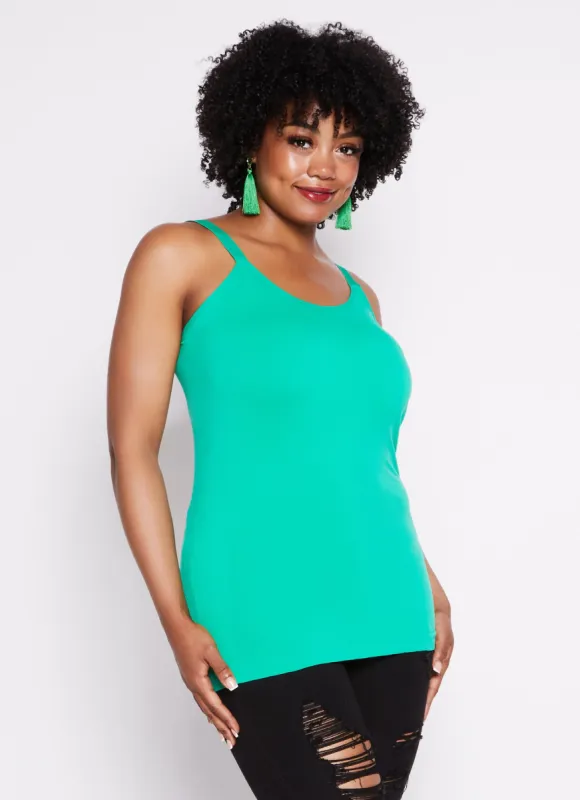 Plus Size Rib Knit Seamless Tank Top sold by Rainbow