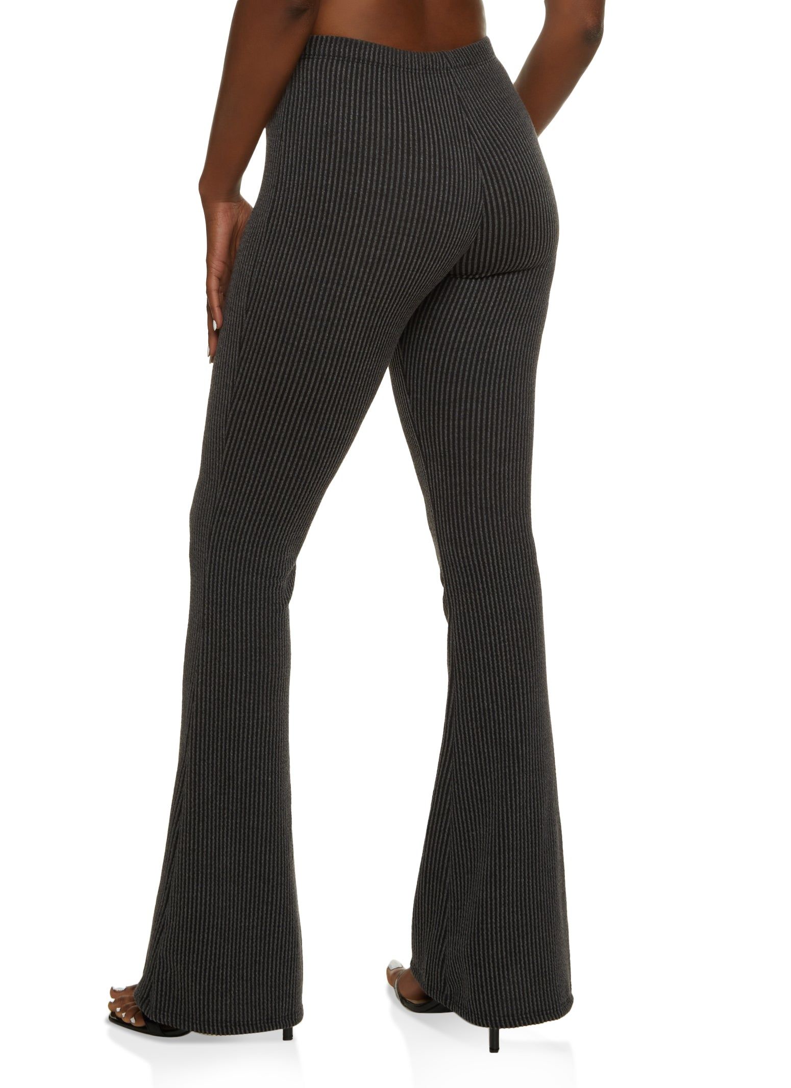 Ribbed Knit High Waisted Flared Pants sold by Rainbow product image thumbnail 2