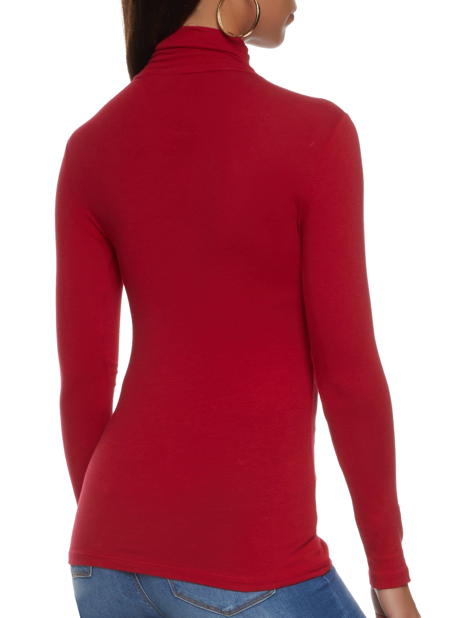 Solid Long Sleeve Turtleneck Top sold by Rainbow product image thumbnail 2