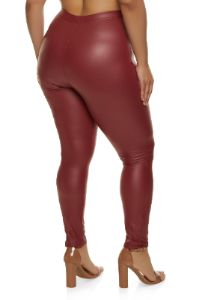 Plus Size Faux Leather Leggings sold by Rainbow
