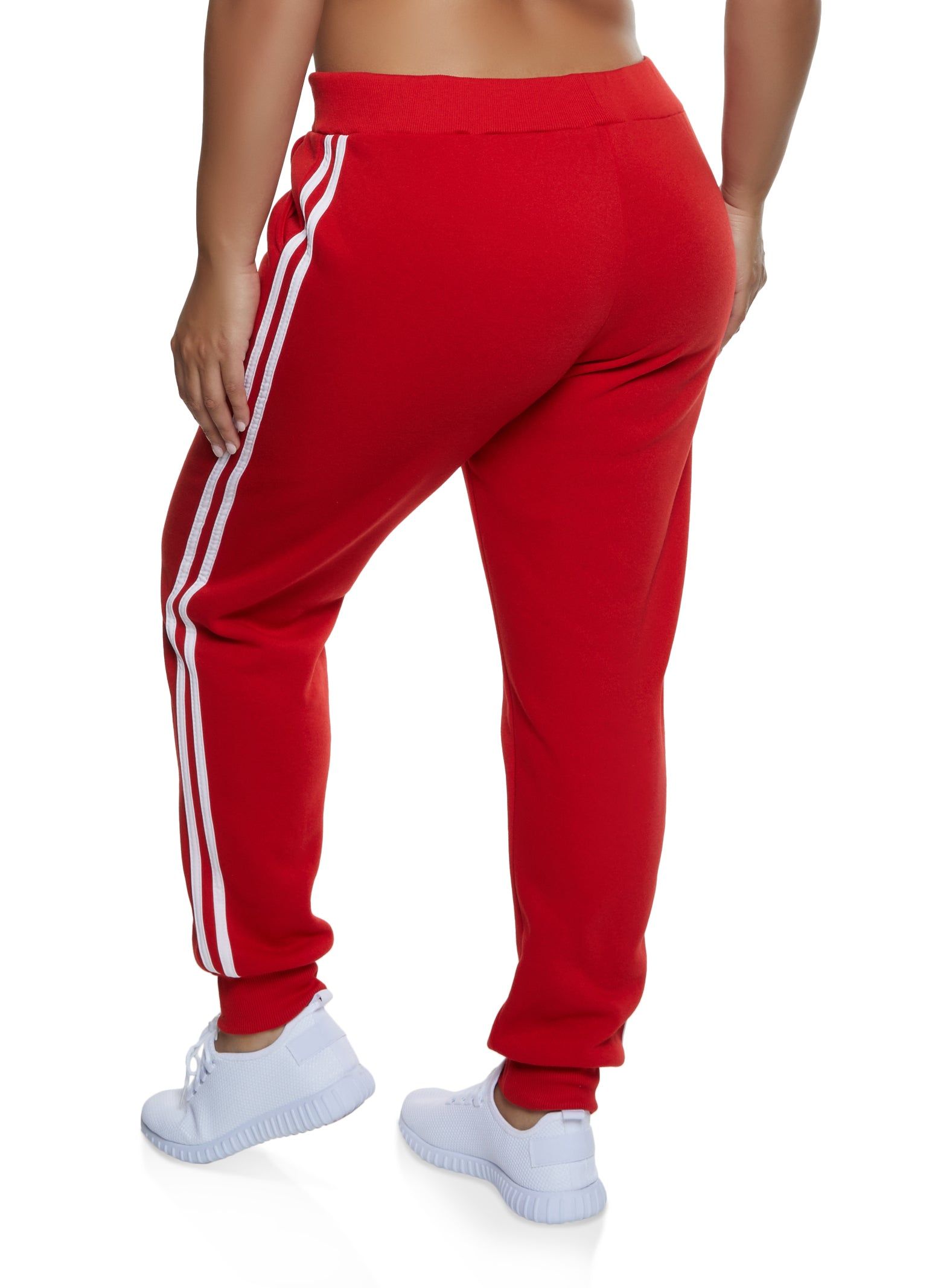 Plus Size Varsity Stripe Fleece Joggers sold by Rainbow product image thumbnail 2
