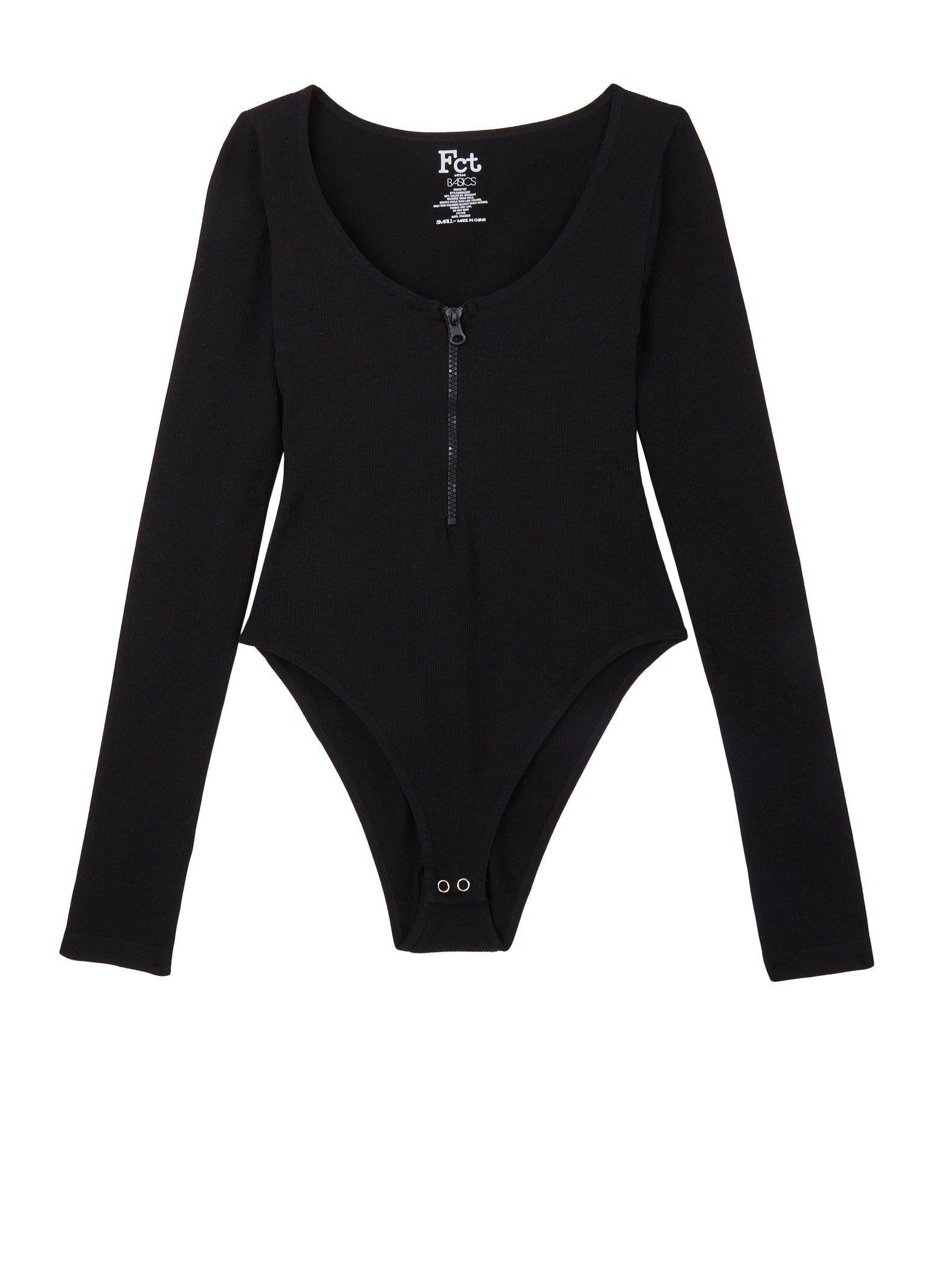 Half Zip Scoop Neck Long Sleeve Bodysuit sold by Rainbow product image thumbnail 3