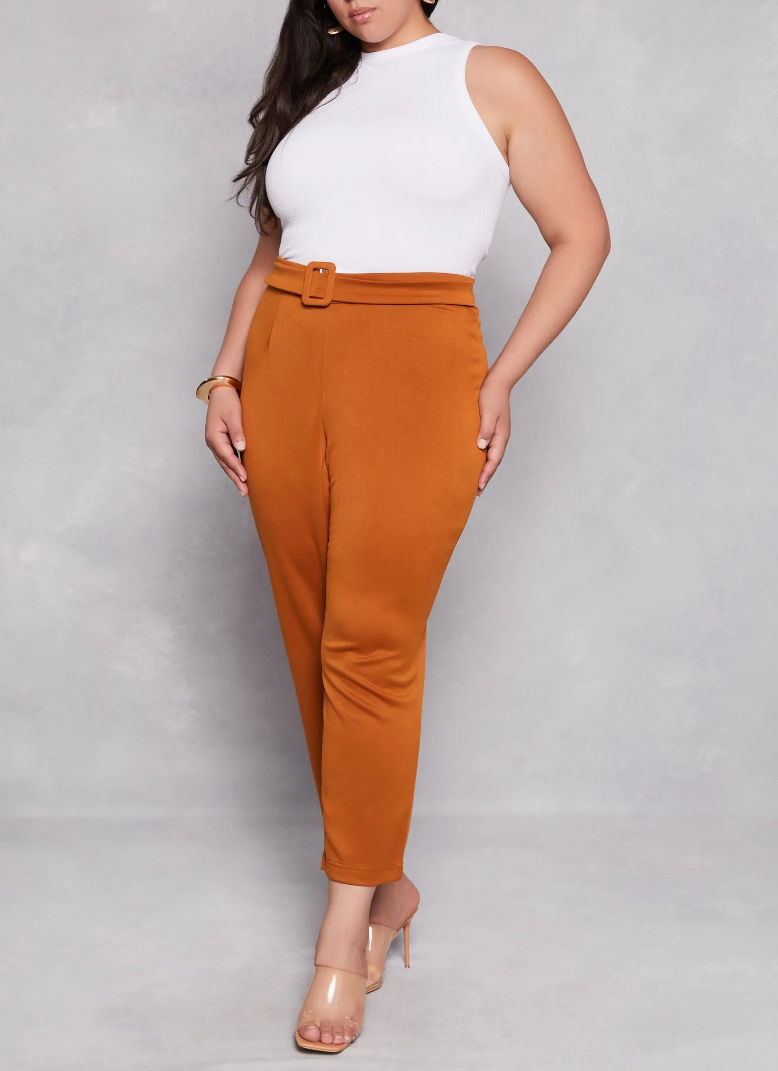 Plus Size Ankle Length Scuba Dress Pants sold by Rainbow