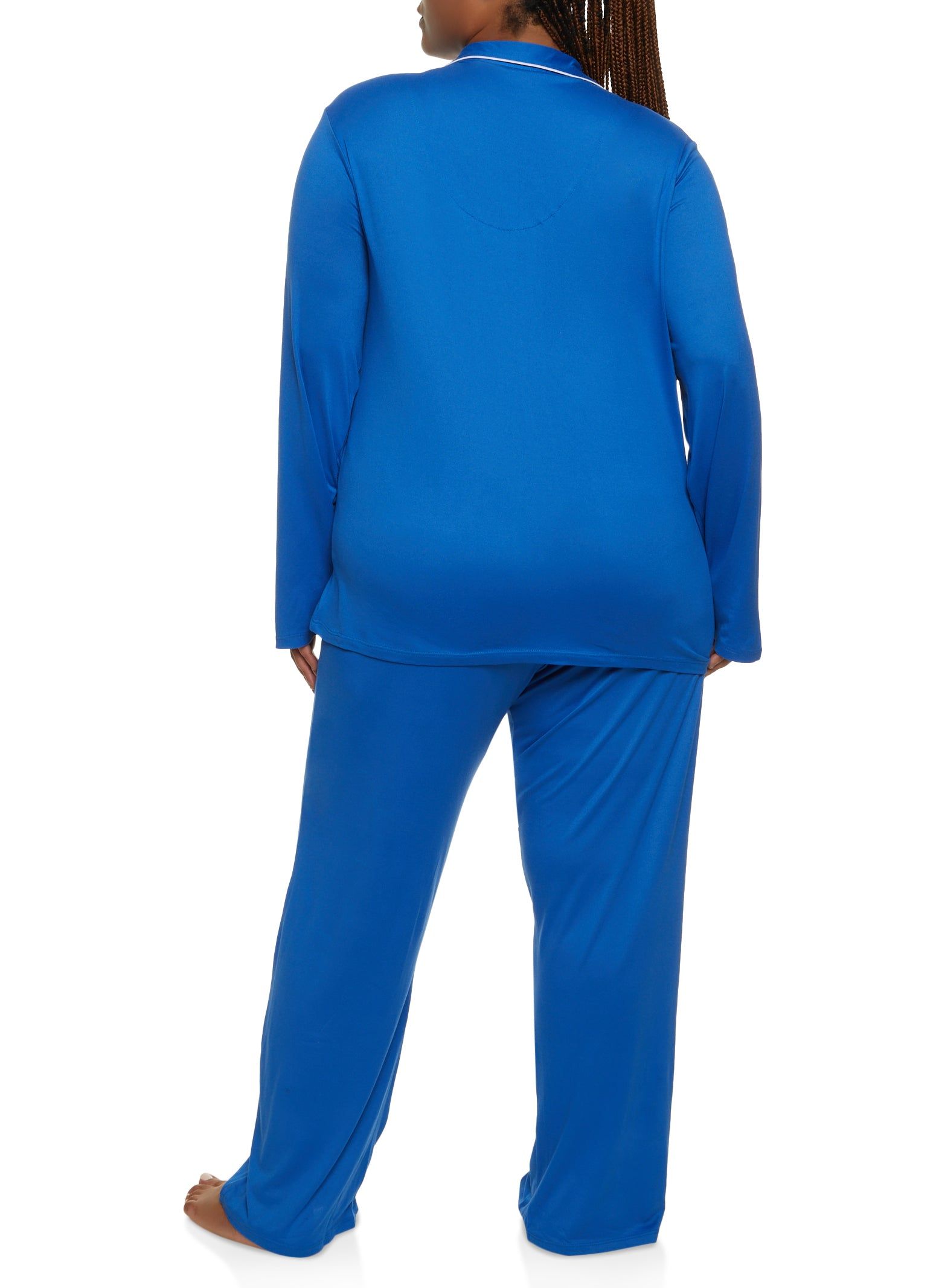 Plus Size Graphic Pocket Pajama Shirt and Pants sold by Rainbow product image thumbnail 2