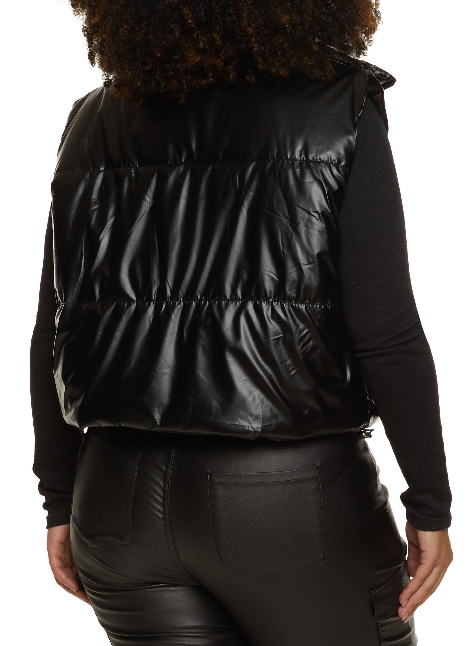 Plus Size Zip Front Puffer Vest sold by Rainbow product image thumbnail 2