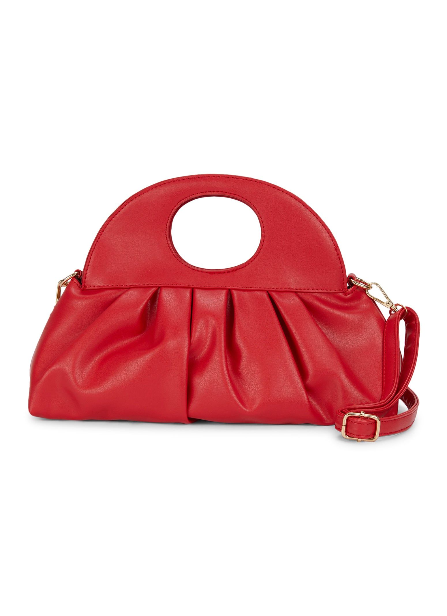 Faux Leather Pleated Convertible Pouch sold by Rainbow product image thumbnail 2