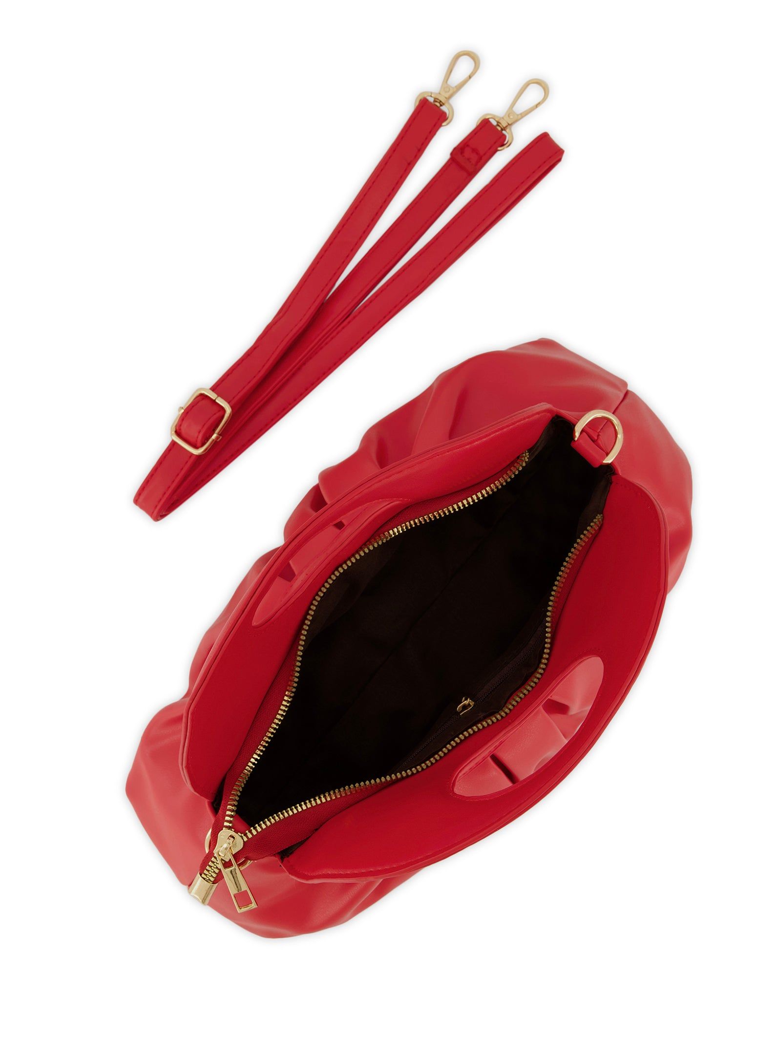 Faux Leather Pleated Convertible Pouch sold by Rainbow product image thumbnail 5