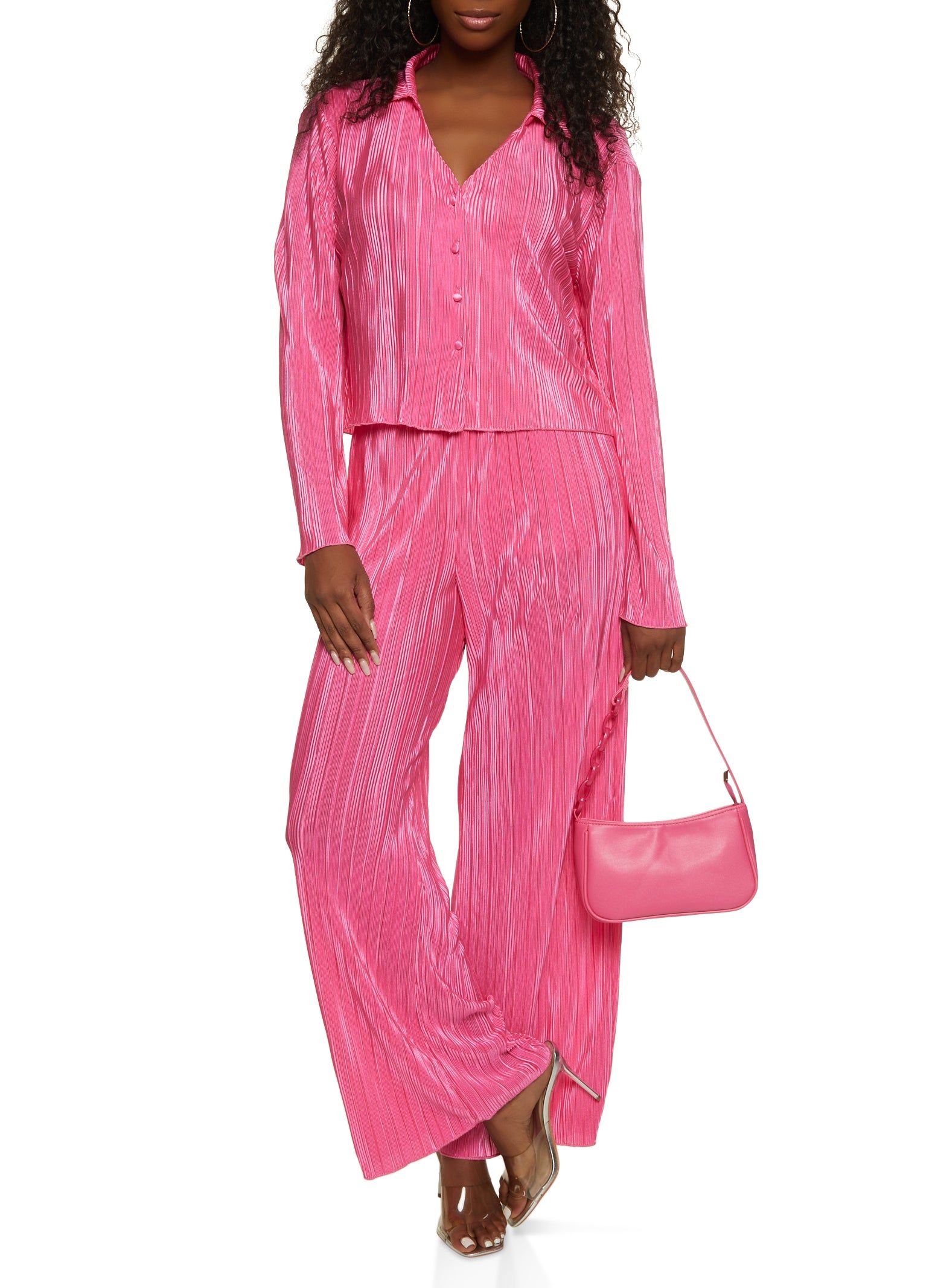 Plisse Button Front Top sold by Rainbow product image thumbnail 2