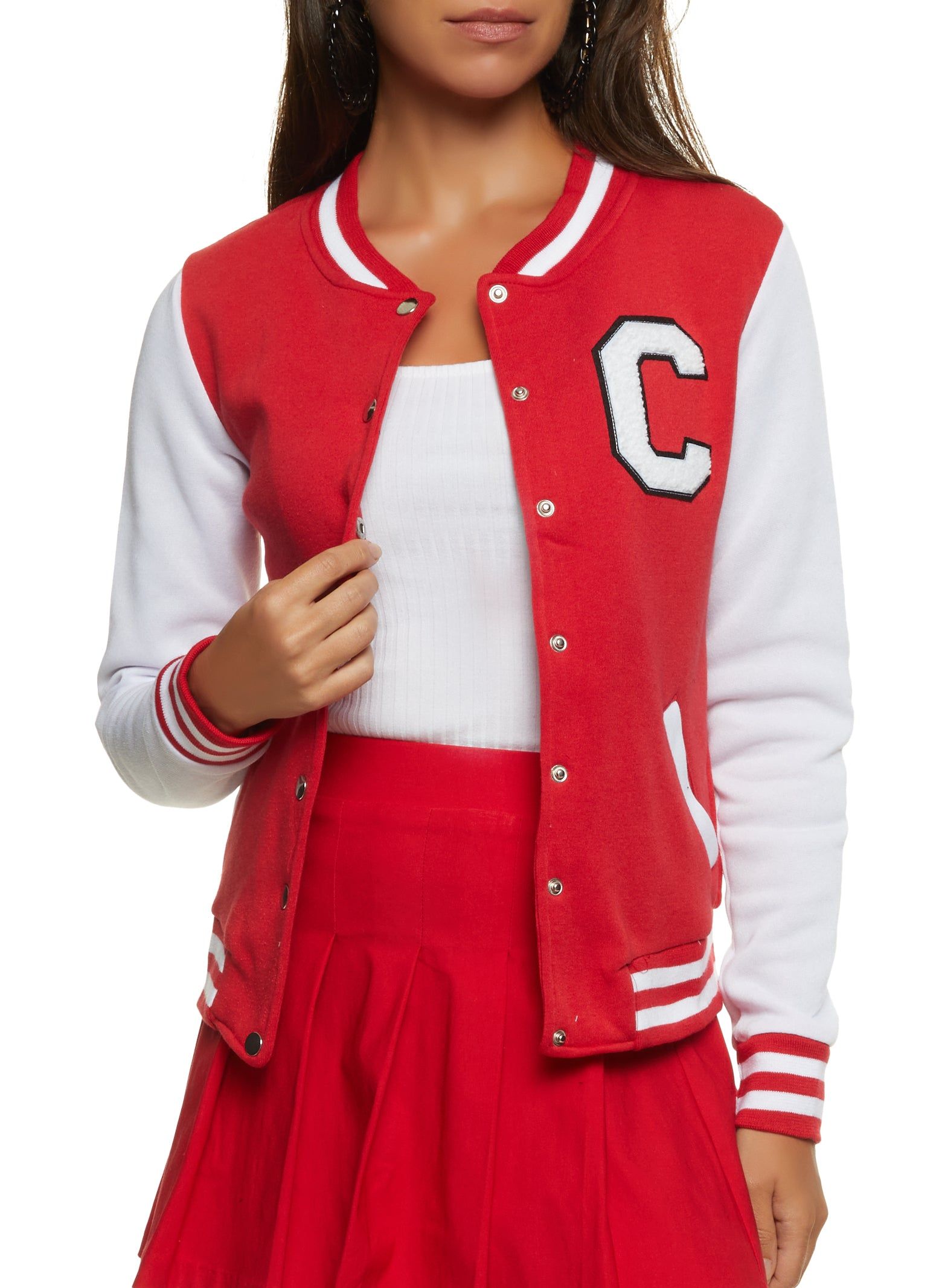 Color Block Letterman Jacket sold by Rainbow