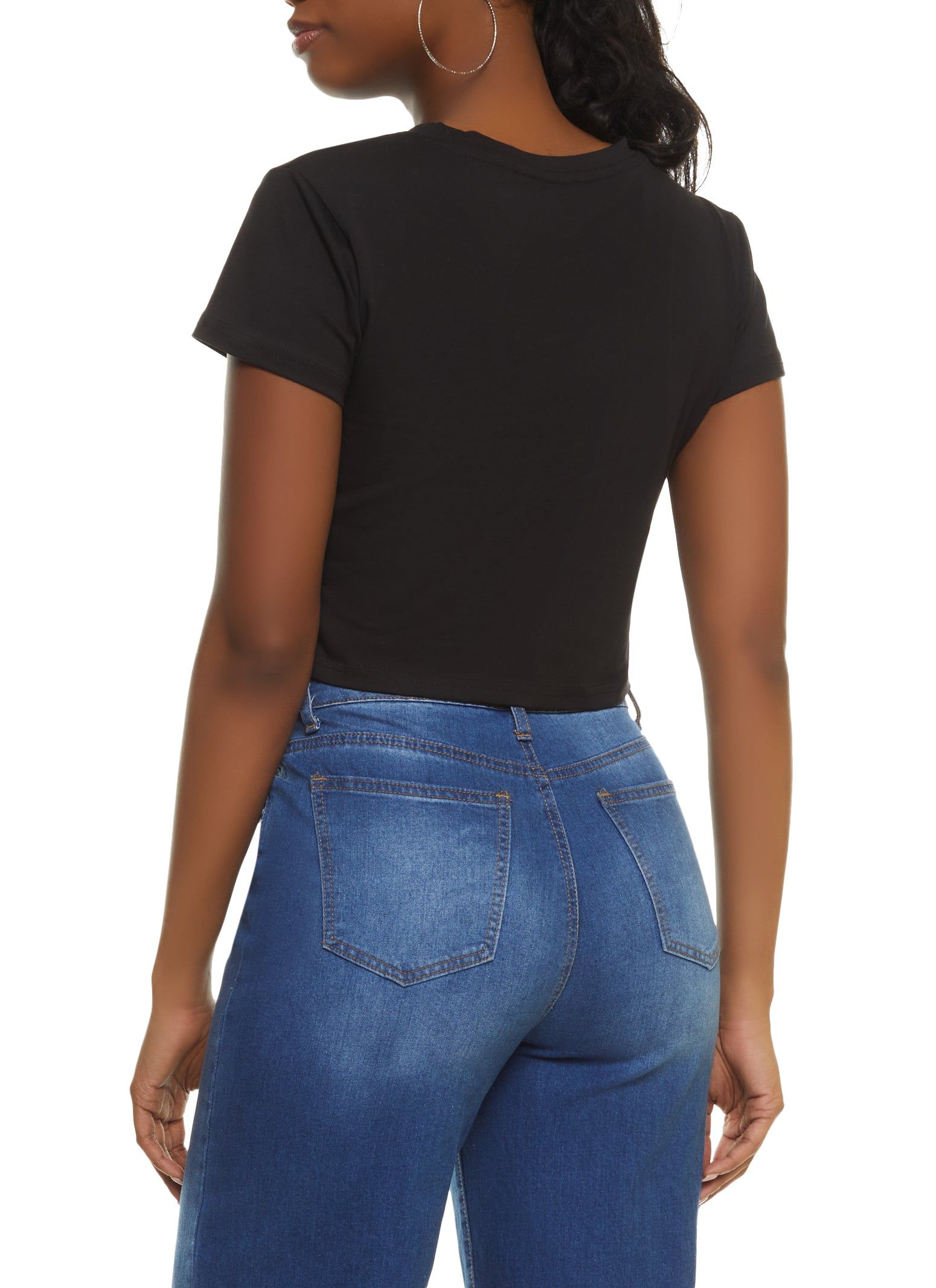 Rhinestone Pray Cropped Tee sold by Rainbow product image thumbnail 2