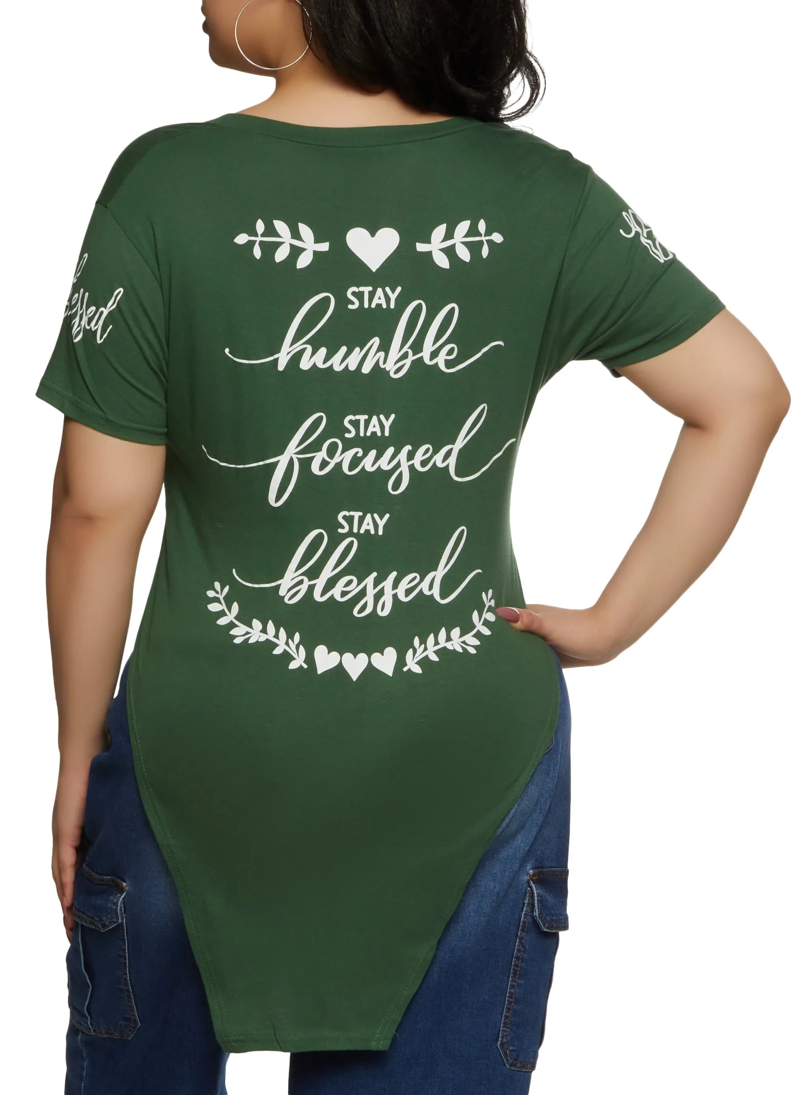 Plus Size Blessed Beyond Measure Hanky Hem Graphic Tee sold by Rainbow product image thumbnail 2