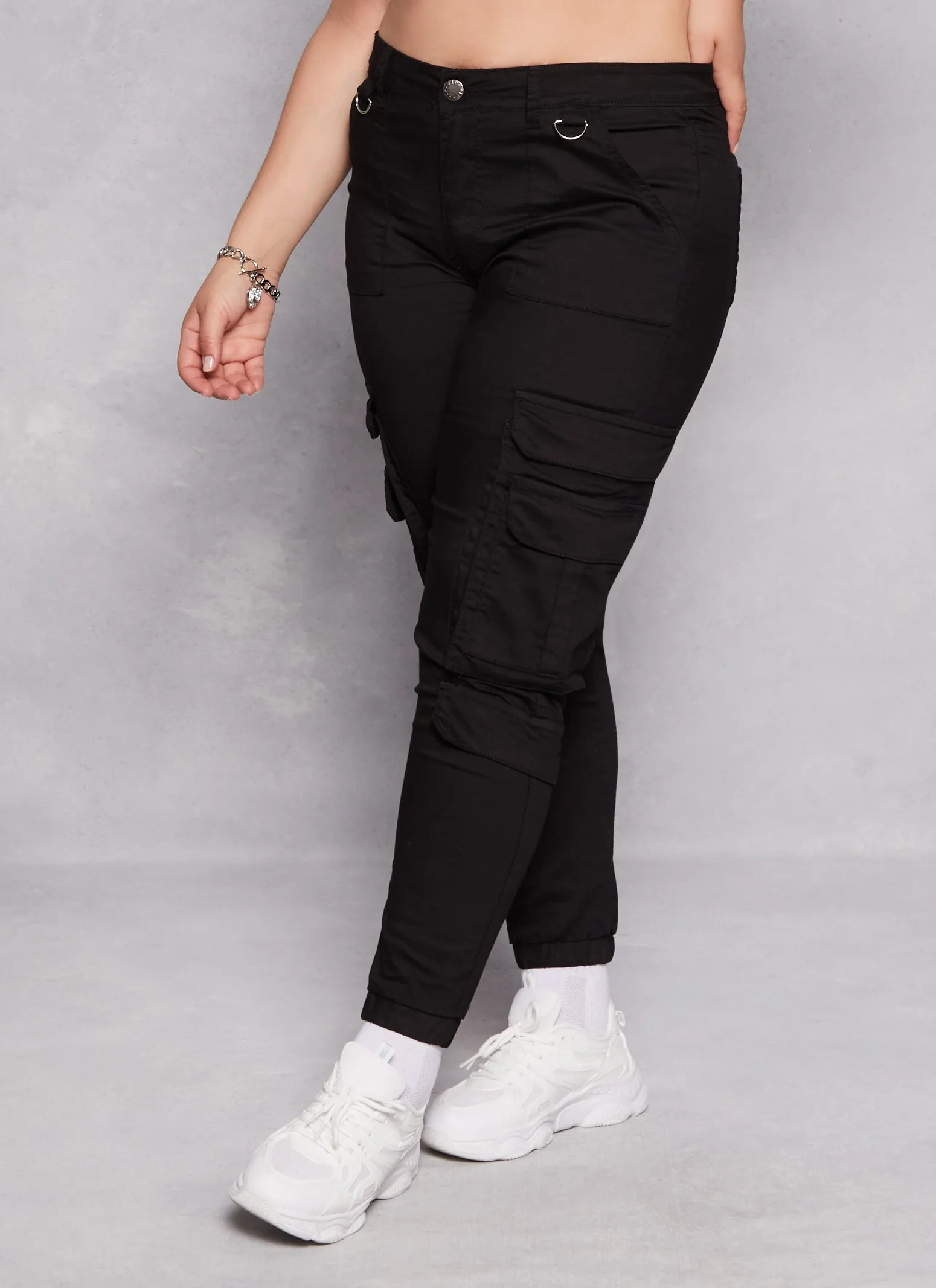 Plus Size Double Cargo Pocket Joggers sold by Rainbow product image thumbnail 2