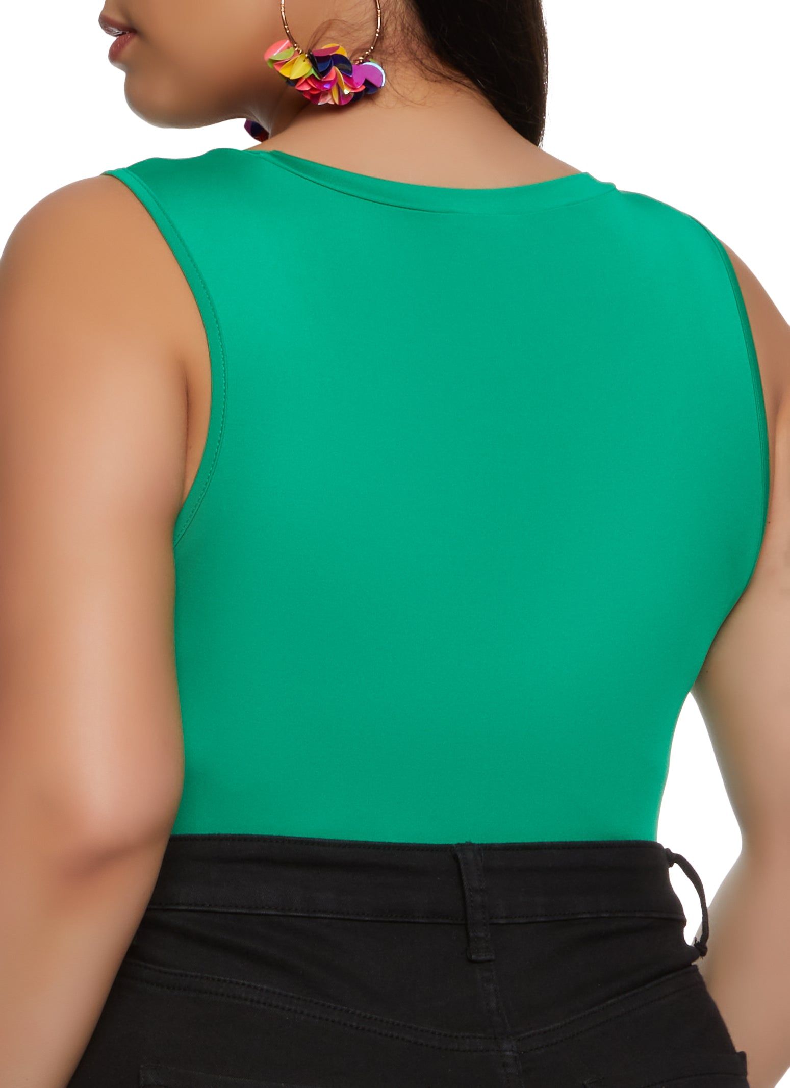 Plus Size Crew Neck Tank Bodysuit sold by Rainbow product image thumbnail 3