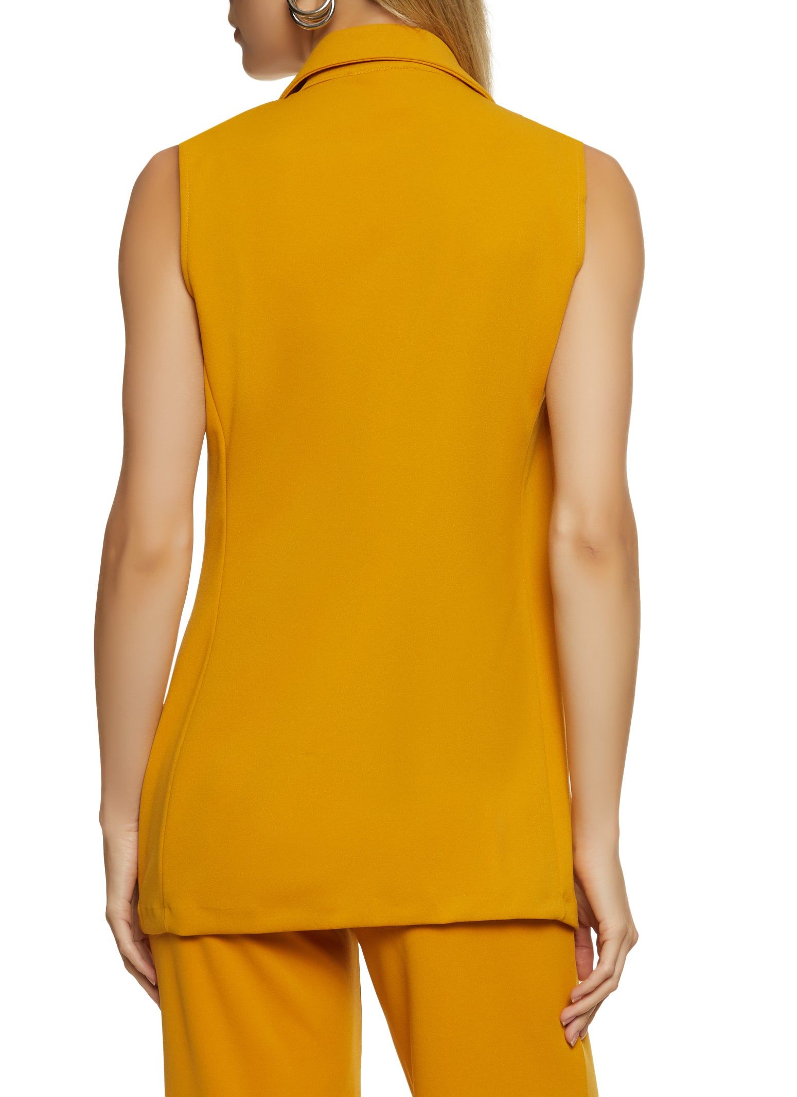 Crepe Knit Button Detail Blazer Vest sold by Rainbow product image thumbnail 3