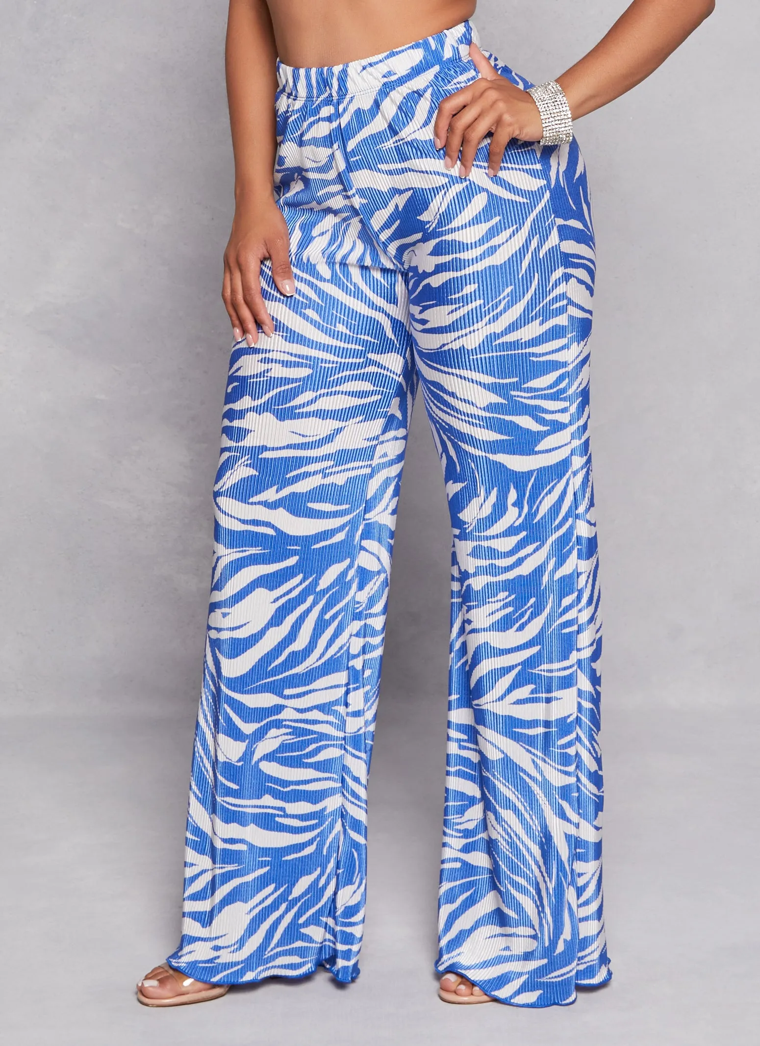 Plisse Printed Wide Leg Pants sold by Rainbow product image thumbnail 2