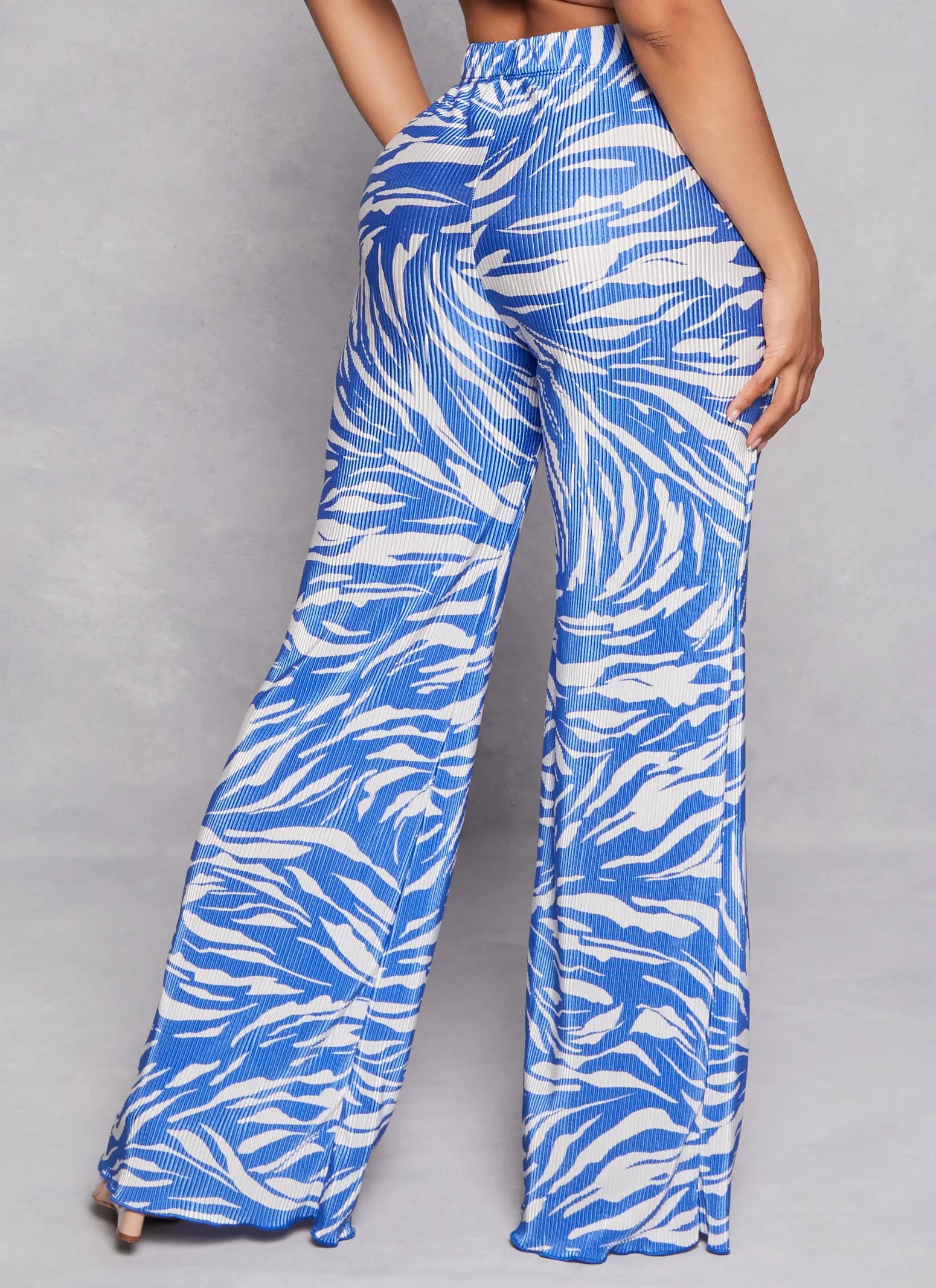 Plisse Printed Wide Leg Pants sold by Rainbow product image thumbnail 3