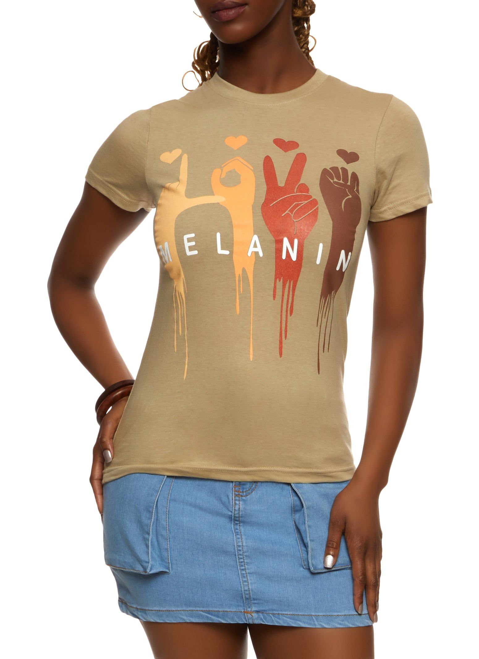 Love Melanin Drip Graphic Tee sold by Rainbow