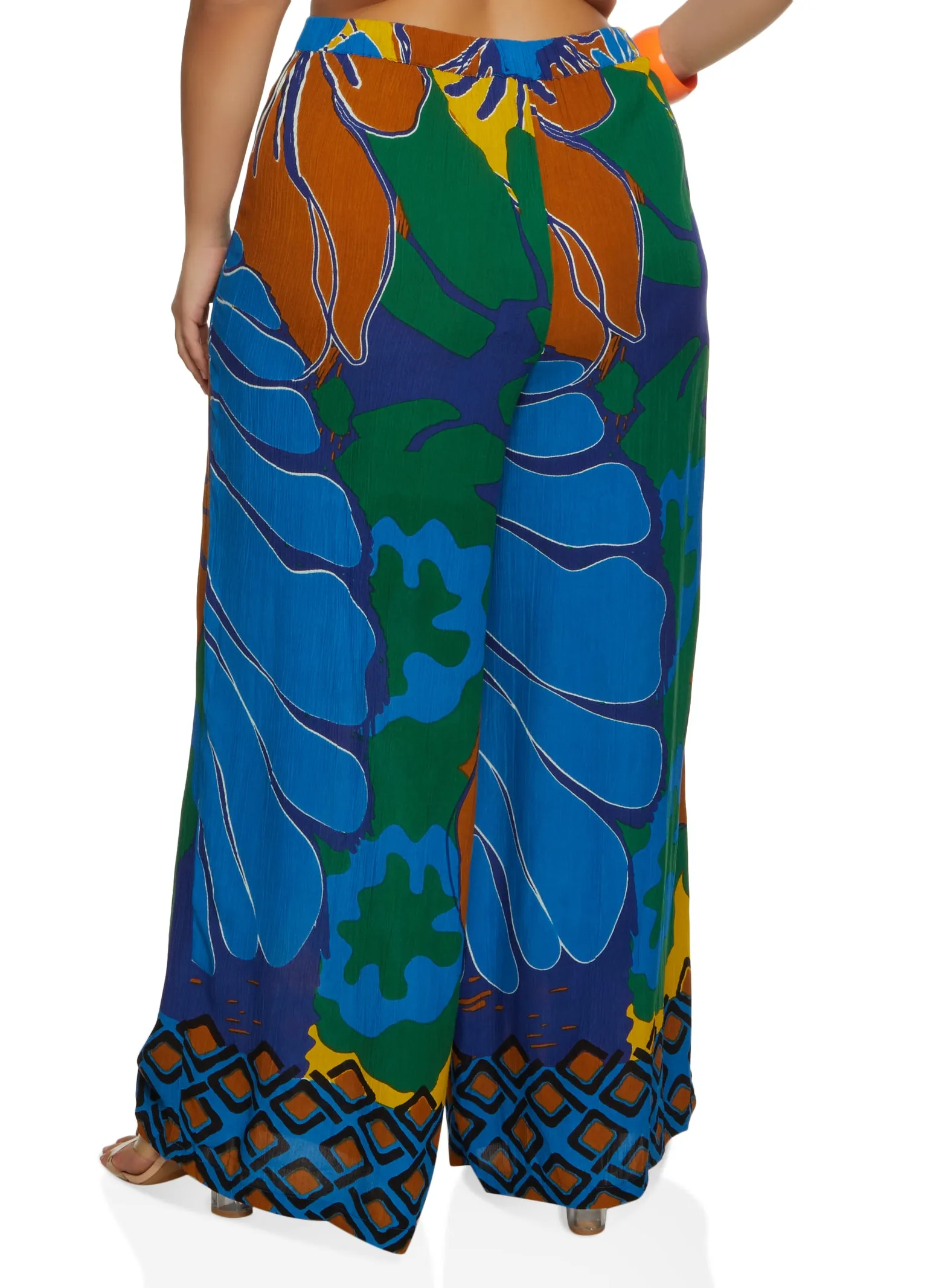 Plus Size Floral Print Wide Leg Pants sold by Rainbow product image thumbnail 2