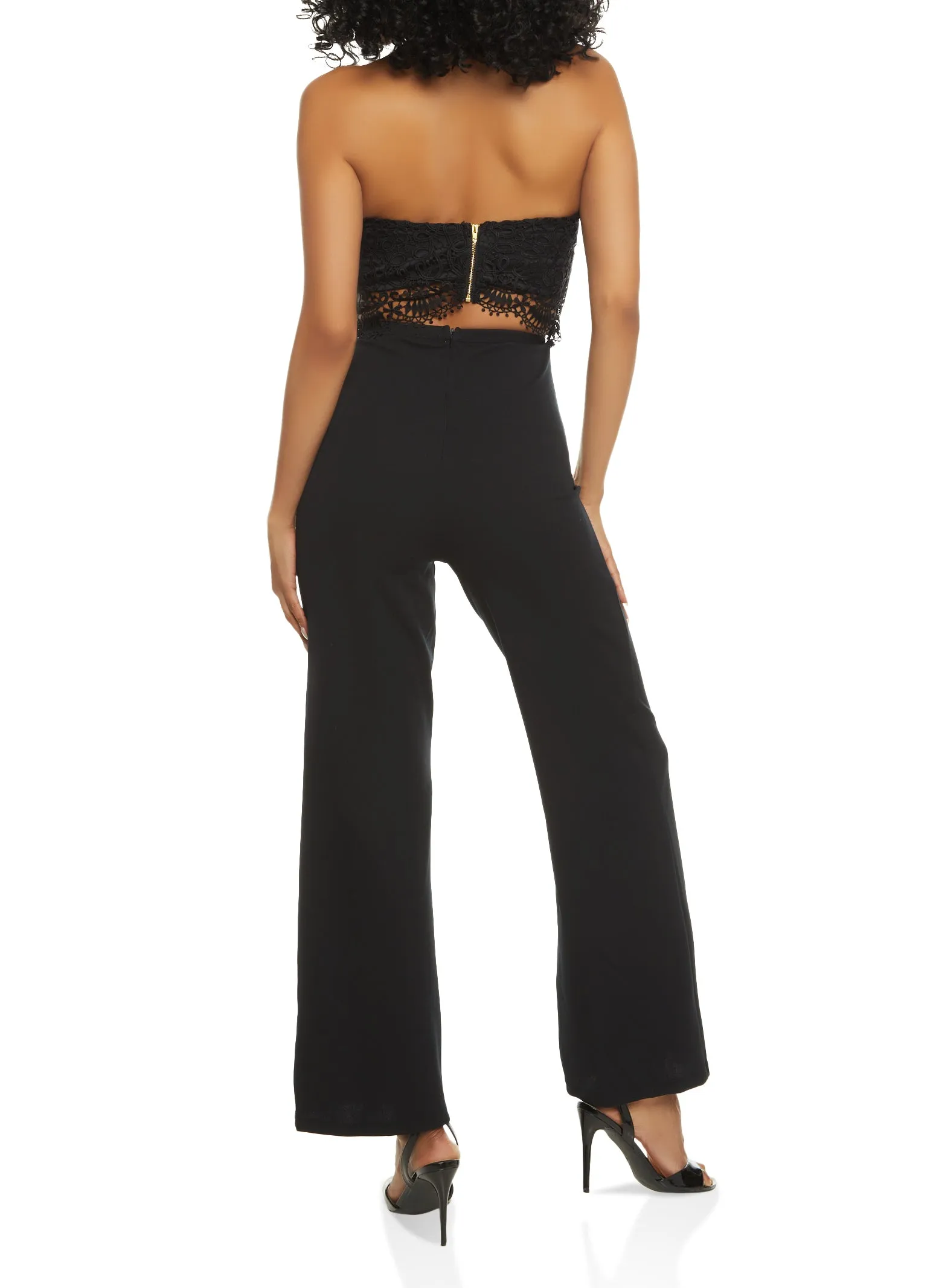 Crochet Cut Out Strapless Jumpsuit sold by Rainbow product image thumbnail 3
