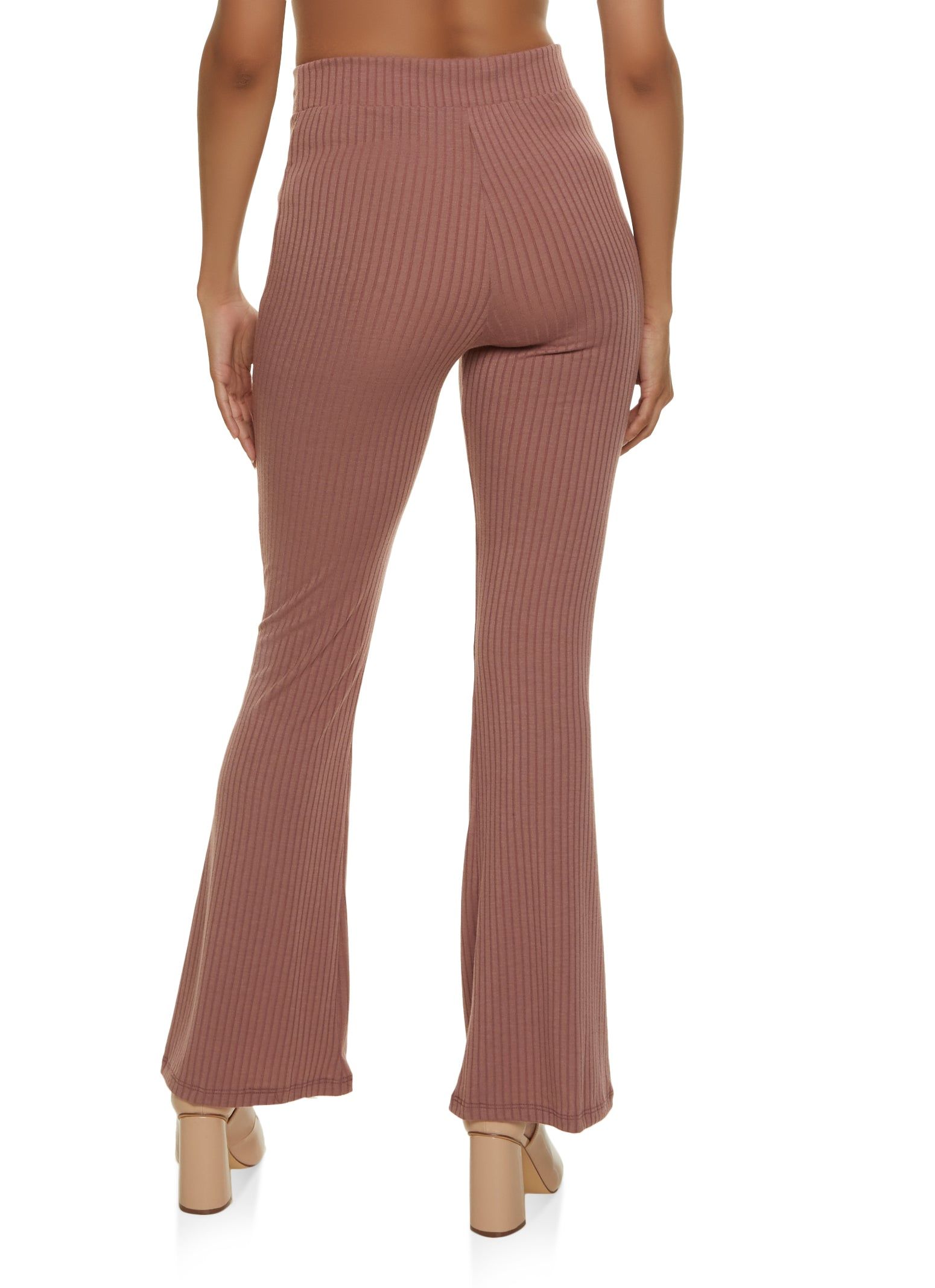 Ribbed Knit Flare Leg Pants sold by Rainbow product image thumbnail 2