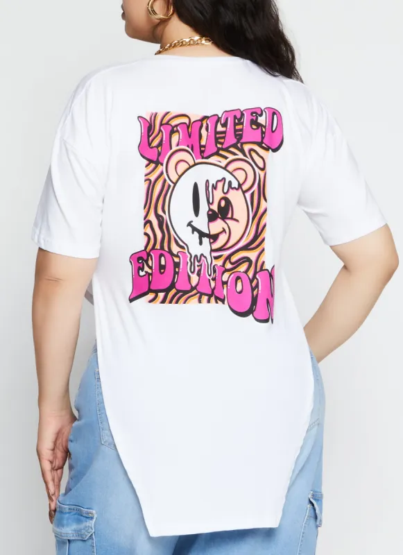 Plus Size Limited Edition Bear Graphic Top sold by Rainbow