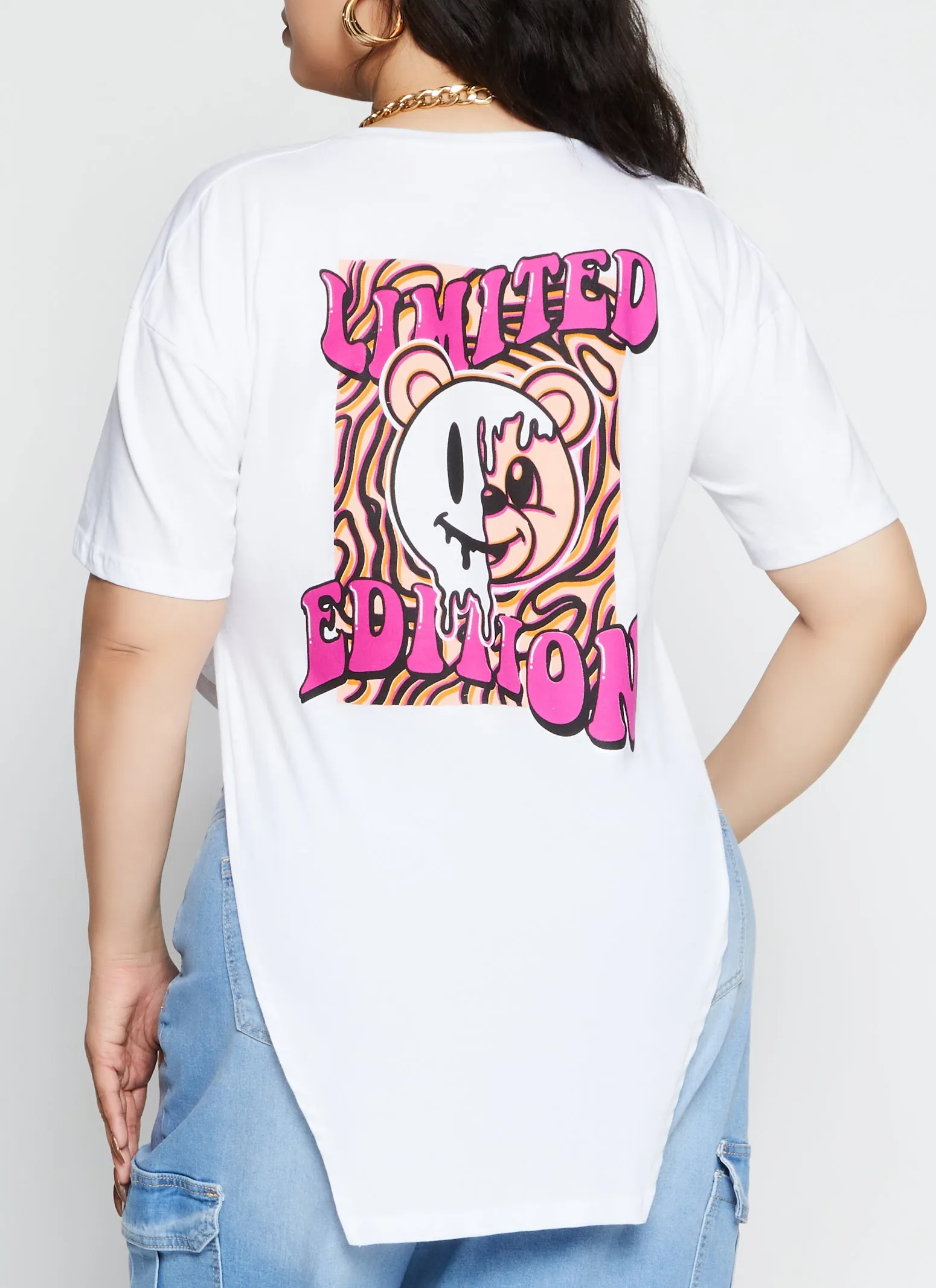 Plus Size Limited Edition Bear Graphic Top sold by Rainbow