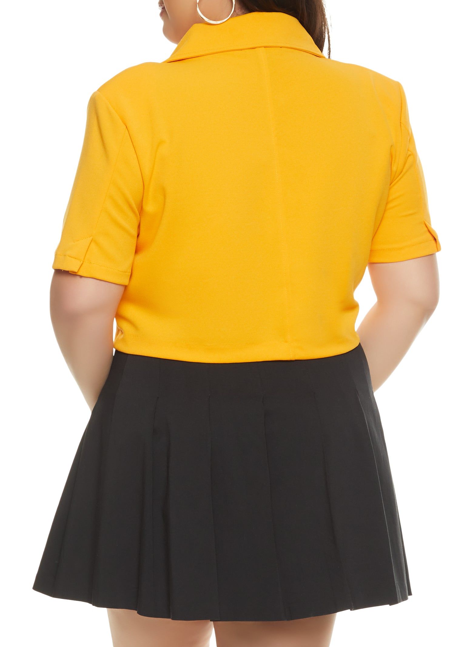 Plus Size Short Sleeve Cropped Blazer sold by Rainbow product image thumbnail 2