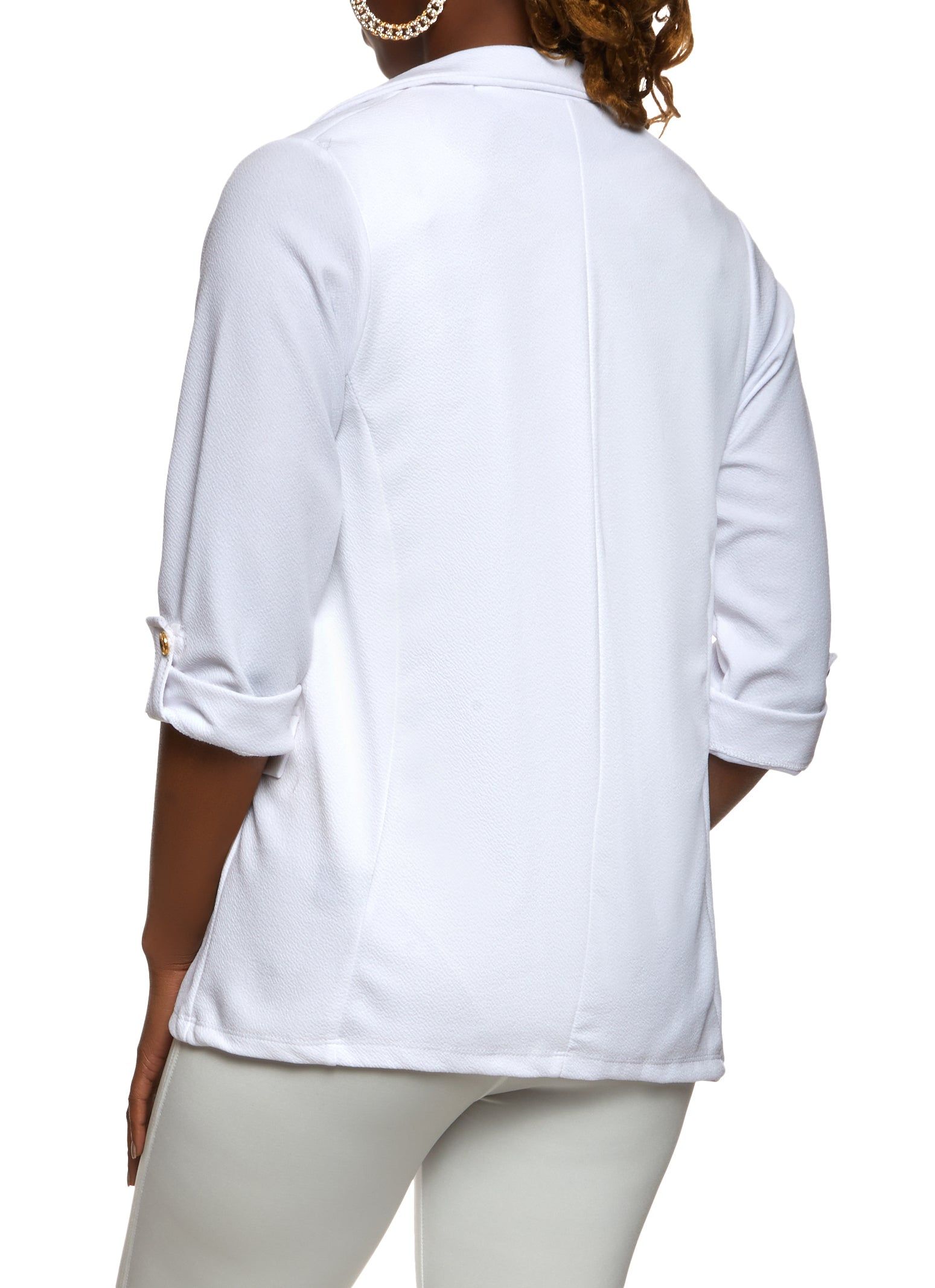 Crepe Knit Quarter Tabbed Sleeve Blazer sold by Rainbow product image thumbnail 2