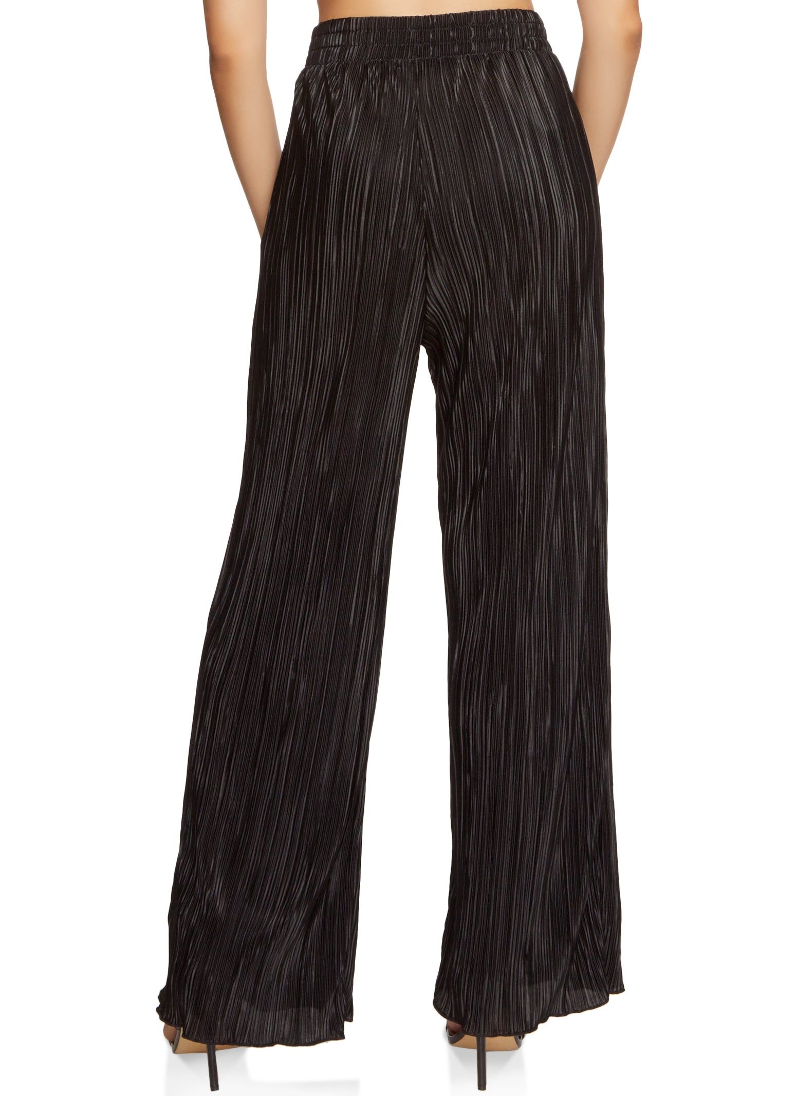 Solid Plisse Wide Leg Pants sold by Rainbow product image thumbnail 2