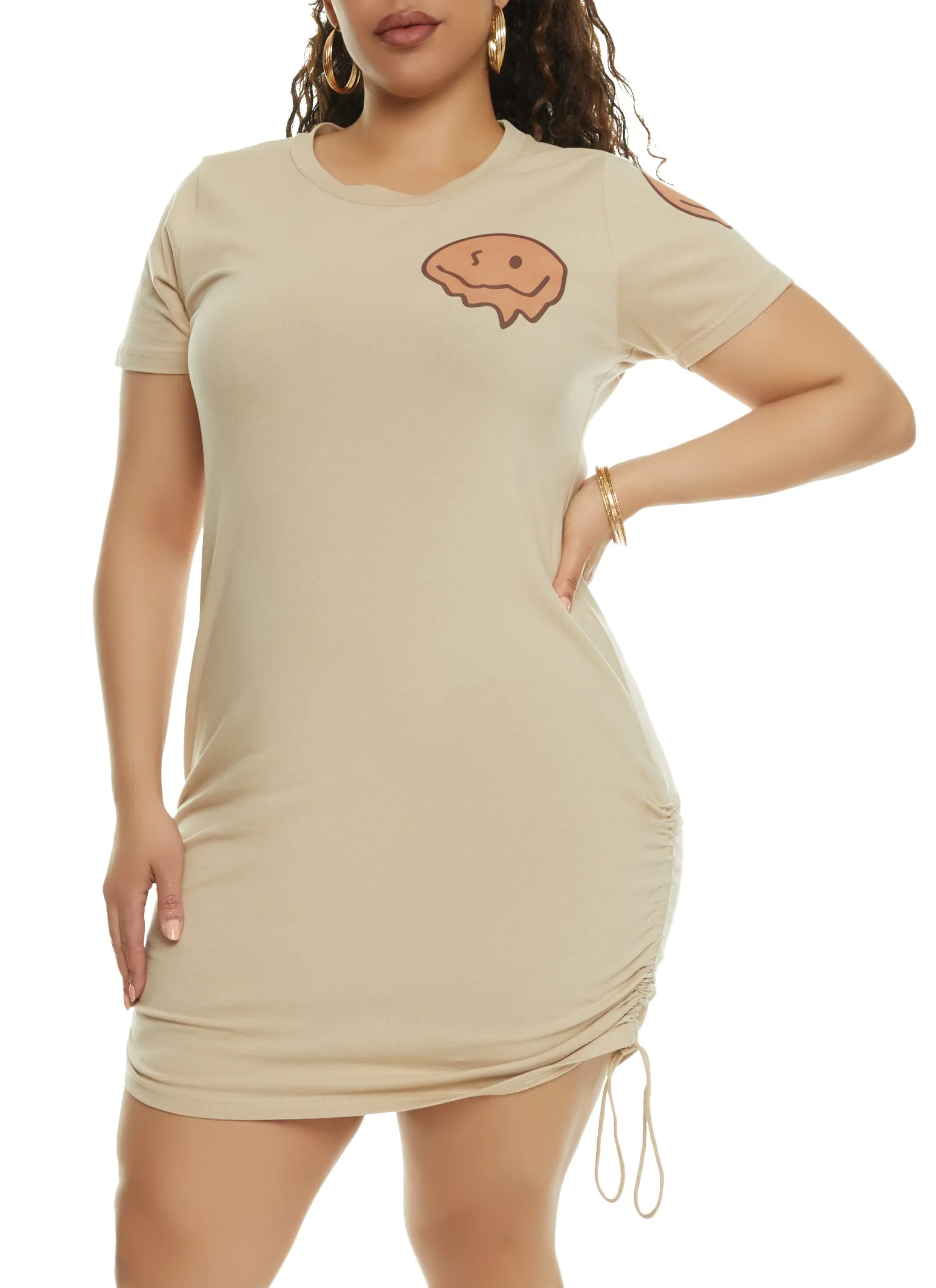 Plus Size Enjoy The Little Things Graphic T Shirt Dress sold by Rainbow
