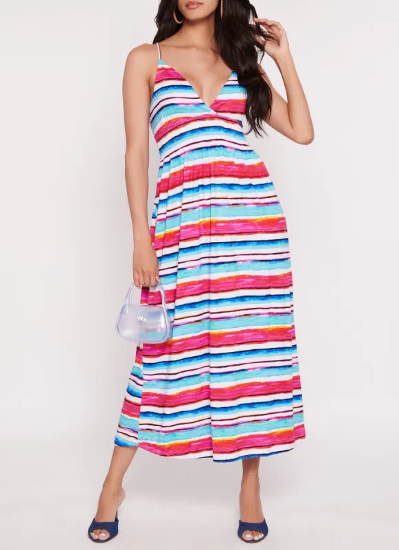 Striped Maxi Sundress sold by Rainbow