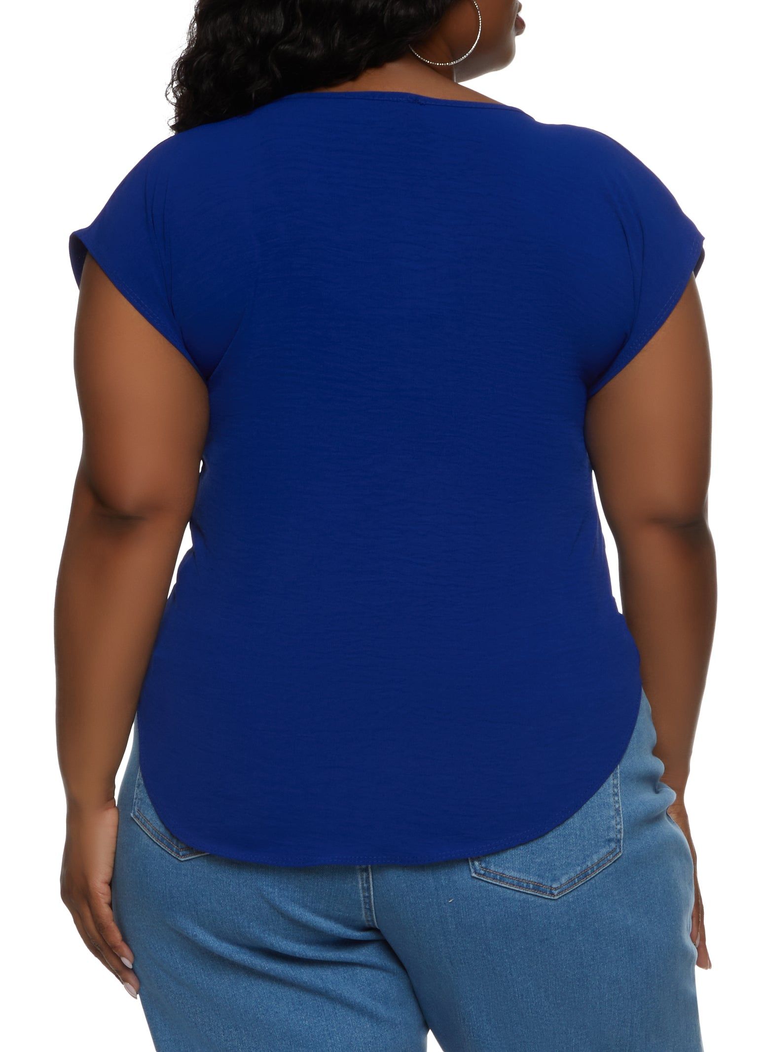 Plus Size Airy Crepe Knit Blouse sold by Rainbow product image thumbnail 2